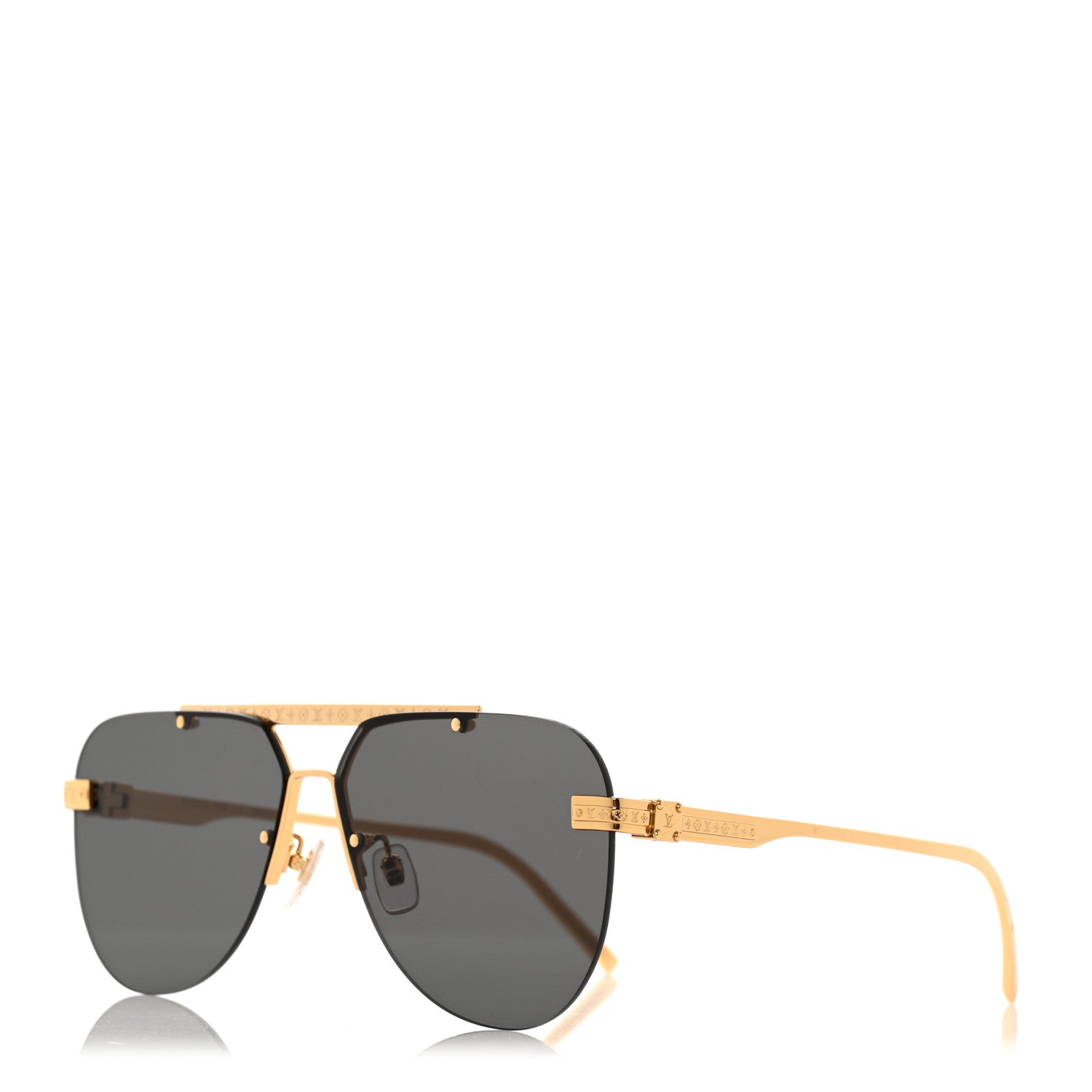 Louis Vuitton Metal LV Ash Sunglasses Z1261E Gold 1241814