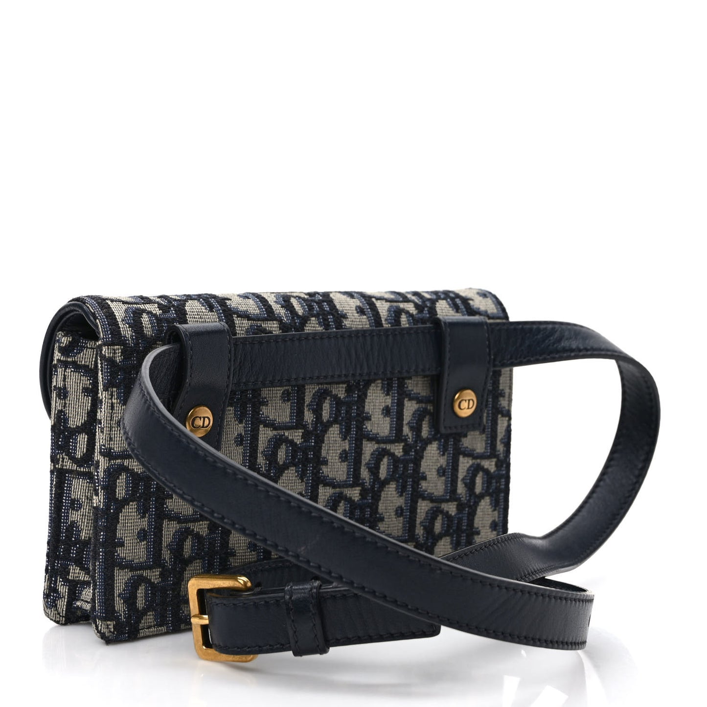 Oblique Saddle Belt Bag Blue