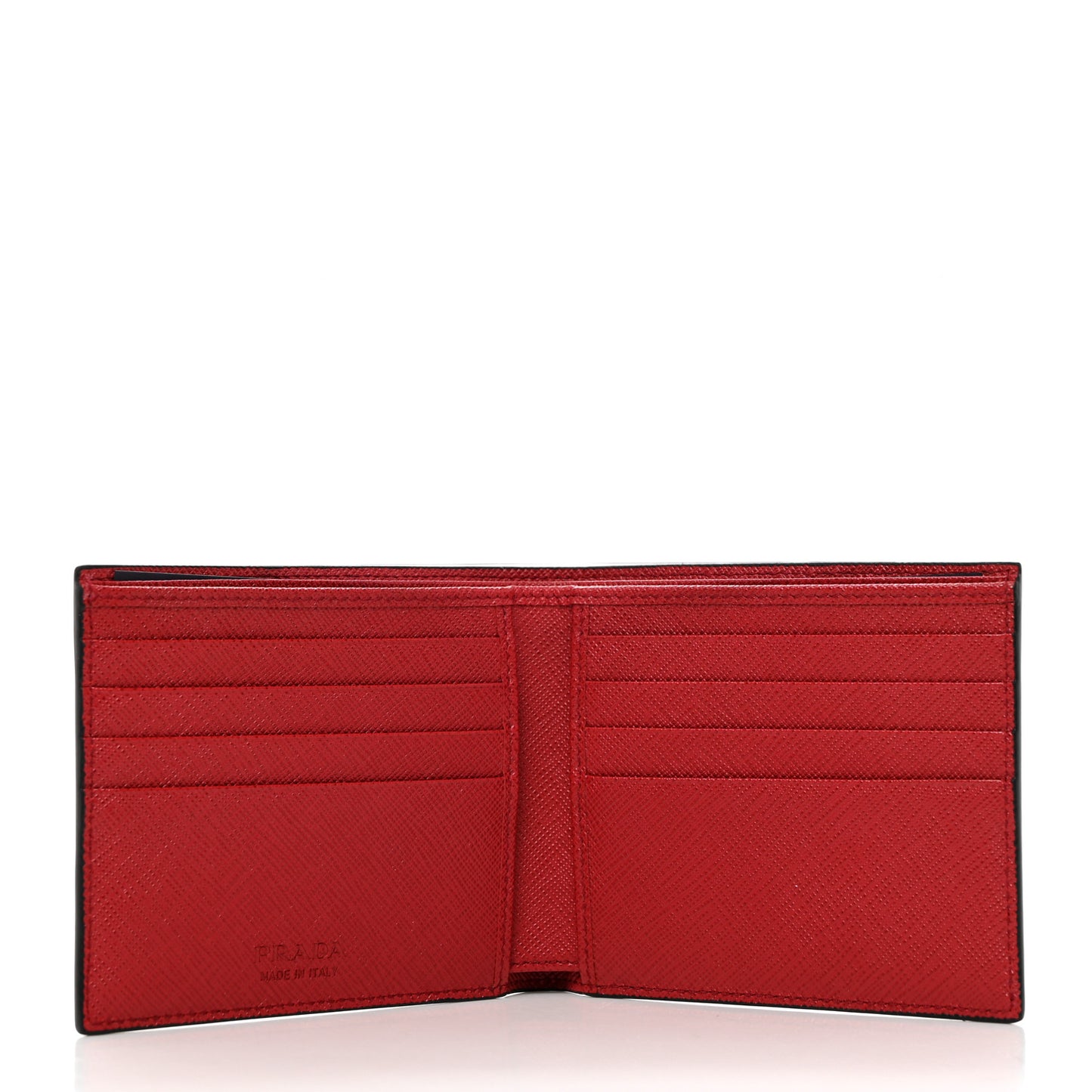 Saffiano Bi-Fold Wallet Black Fuoco