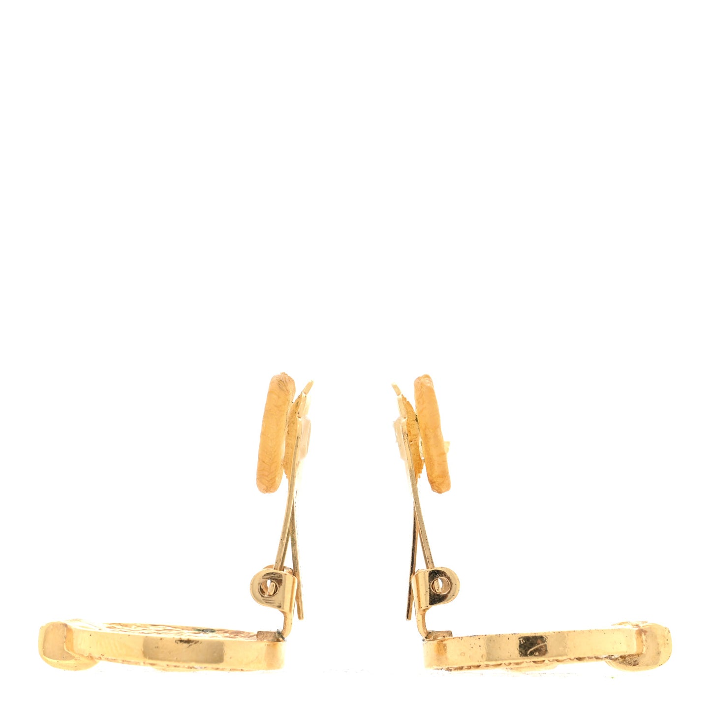 Crystal Clip On Earrings Gold