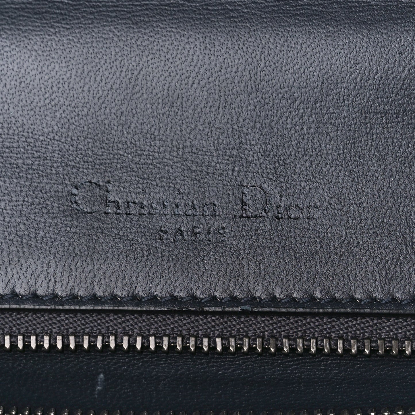 Metallic Calfskin Micro-Cannage Medium Diorama Flap Bag Graphite