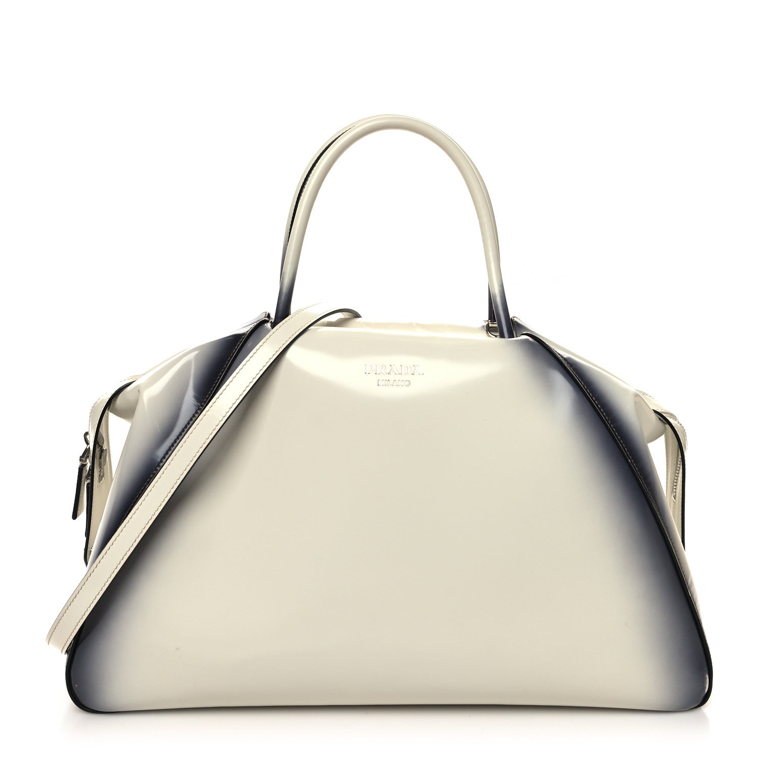 Prada Spazzolato Large Supernova Handbag White Sfumato 1372559