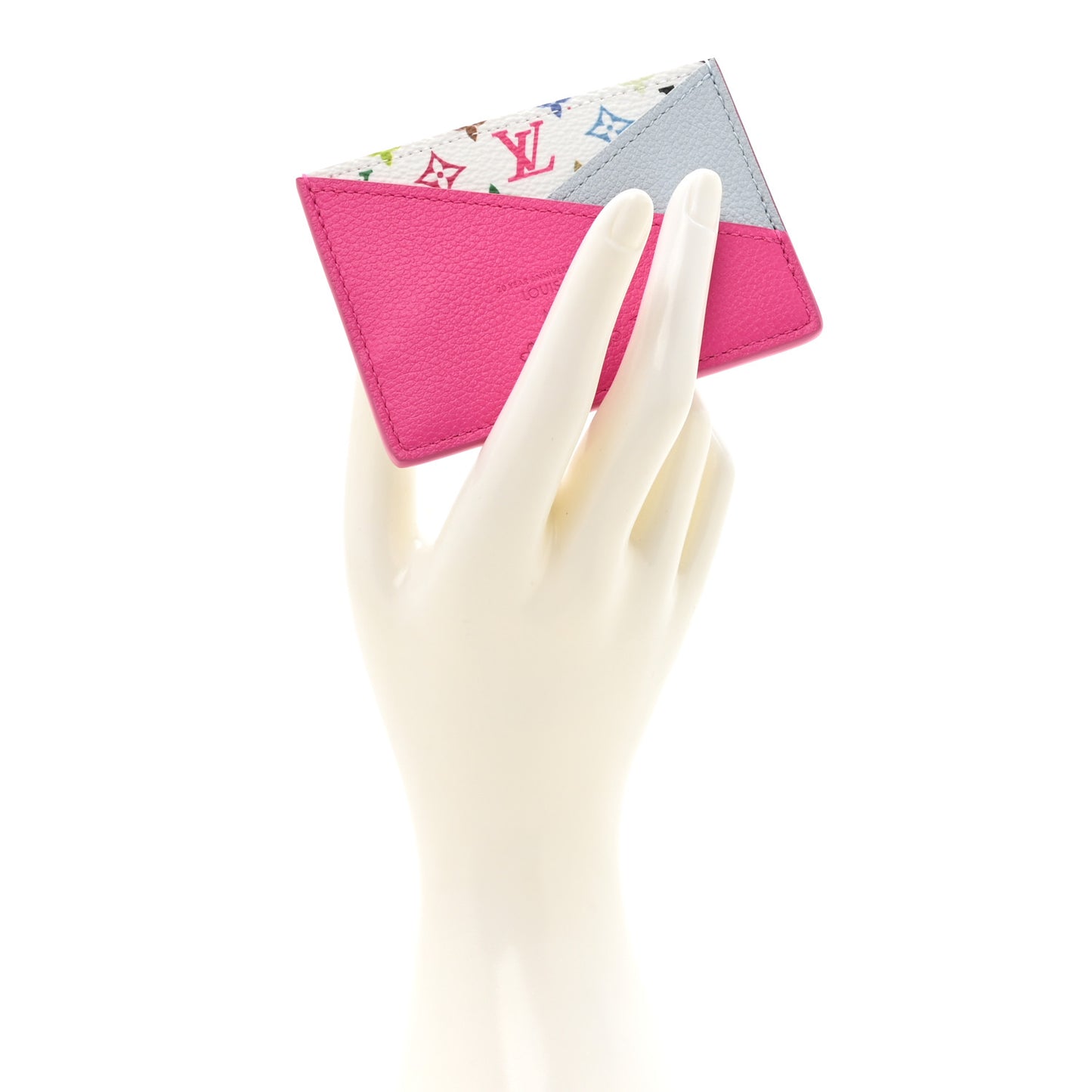 LV X TM Monogram Multicolor Criss-Cross Card Holder Kawaii Pink