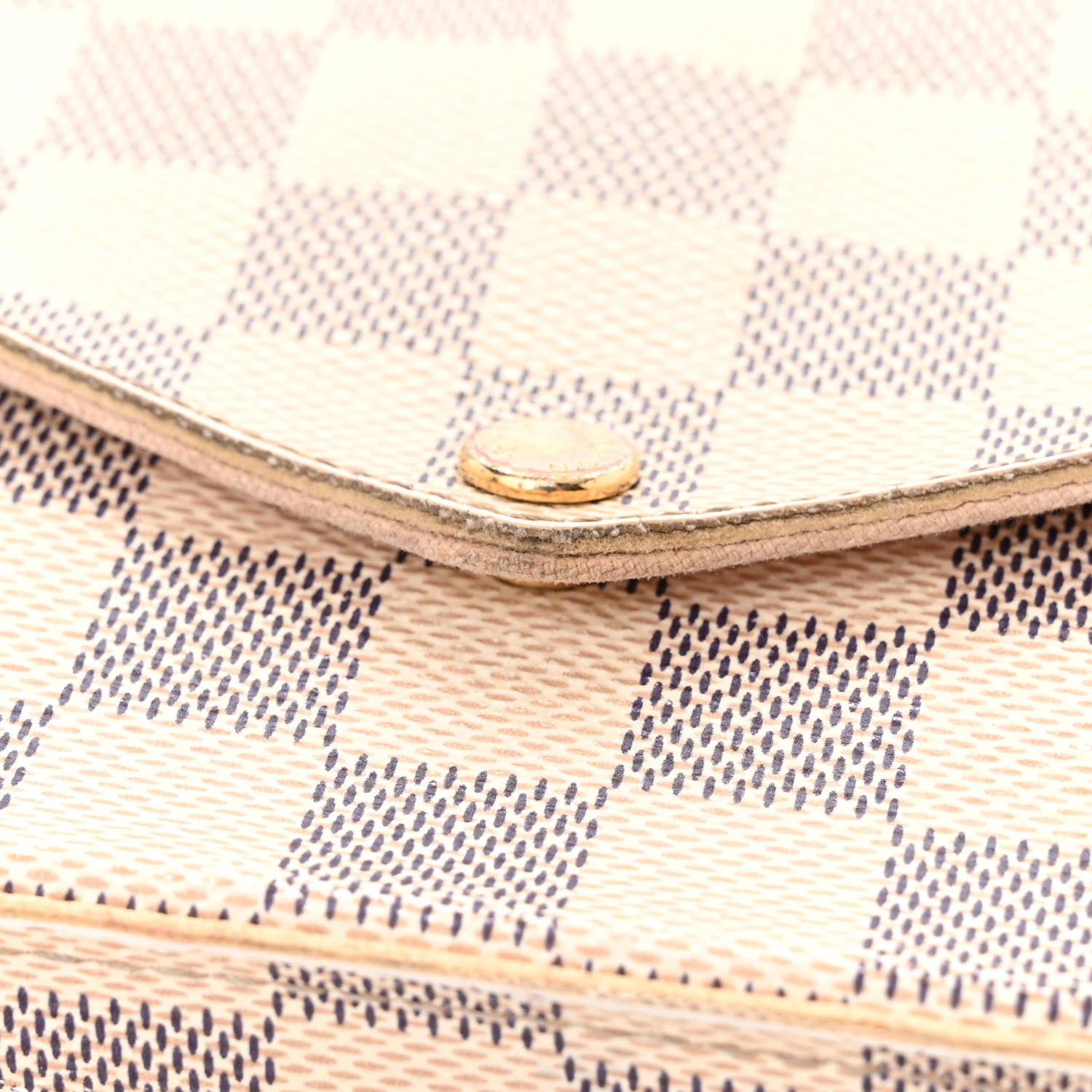 Louis Vuitton Damier Azur Pochette Felicie Chain Wallet Rose Ballerine 12 of 16