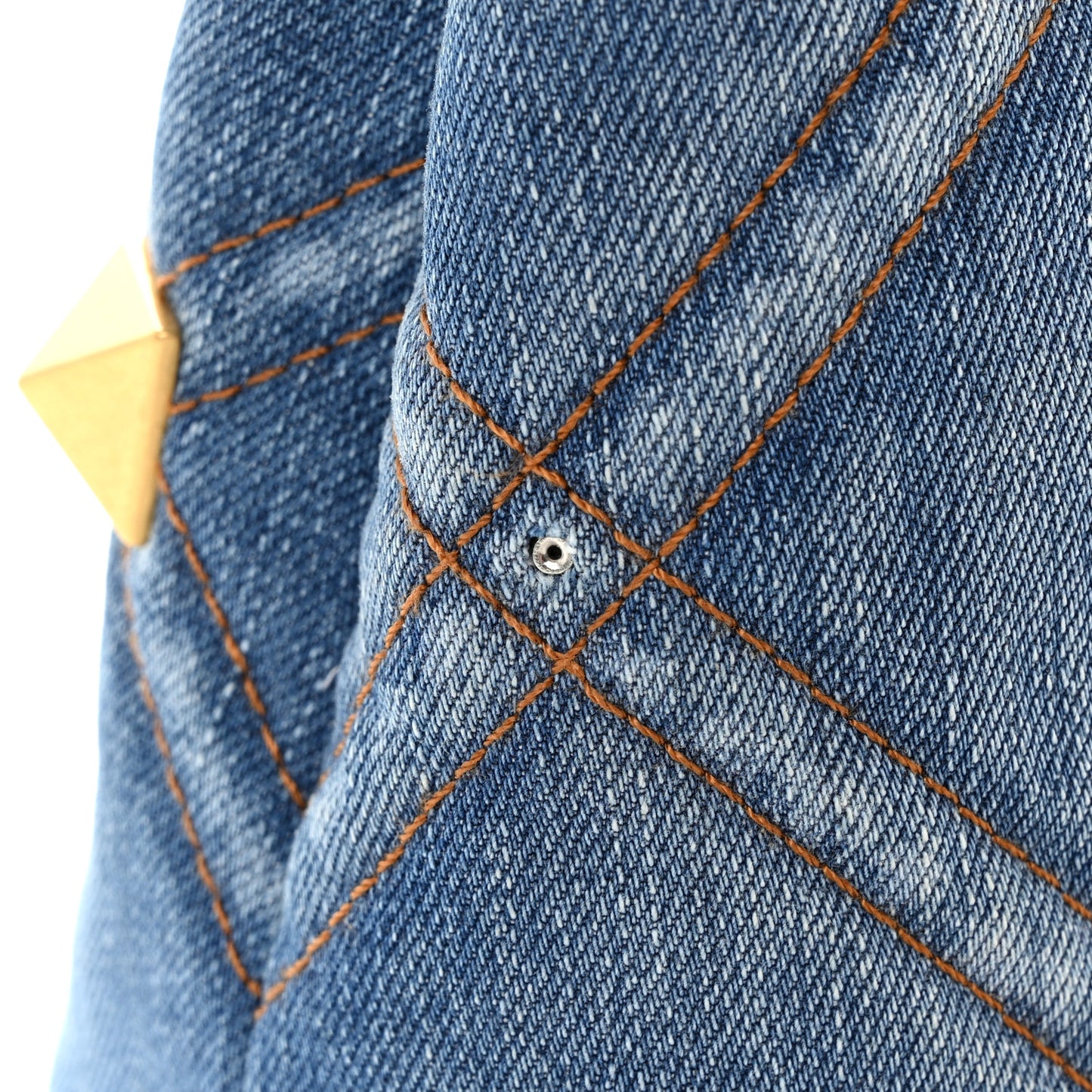 Denim Small Roman Stud The Handle Bag Light Denim Selleria