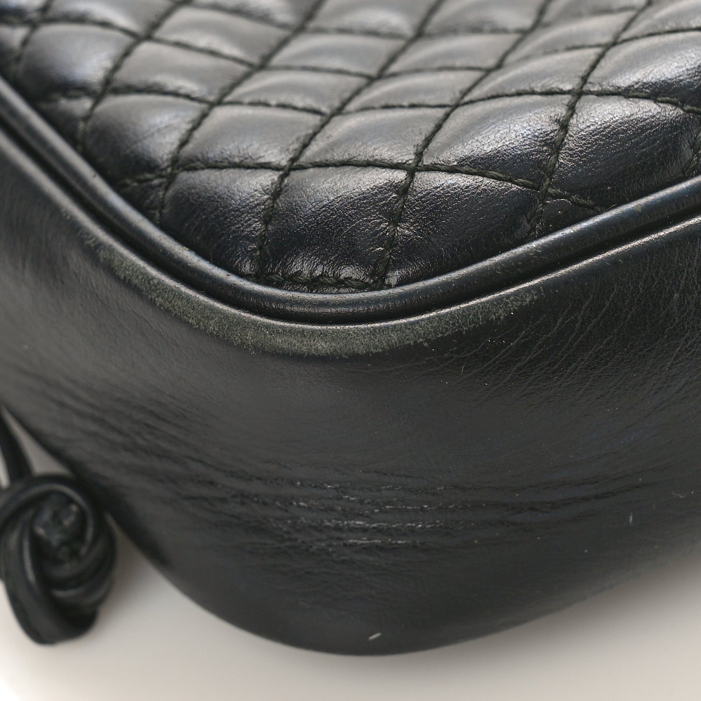 Calfskin Web Trapuntata Small GG Shoulder Bag Black