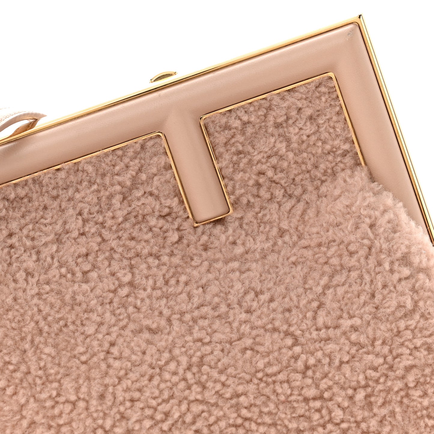 Shearling Small Fendi First Rosa Plaster