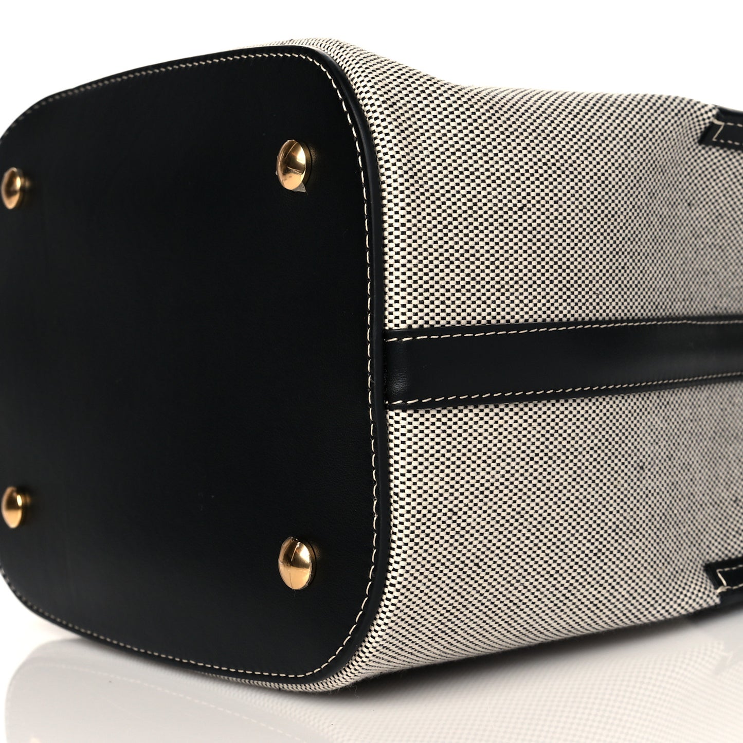 Canvas Cotton Small Peggy Bucket Bag Black Fiery Red