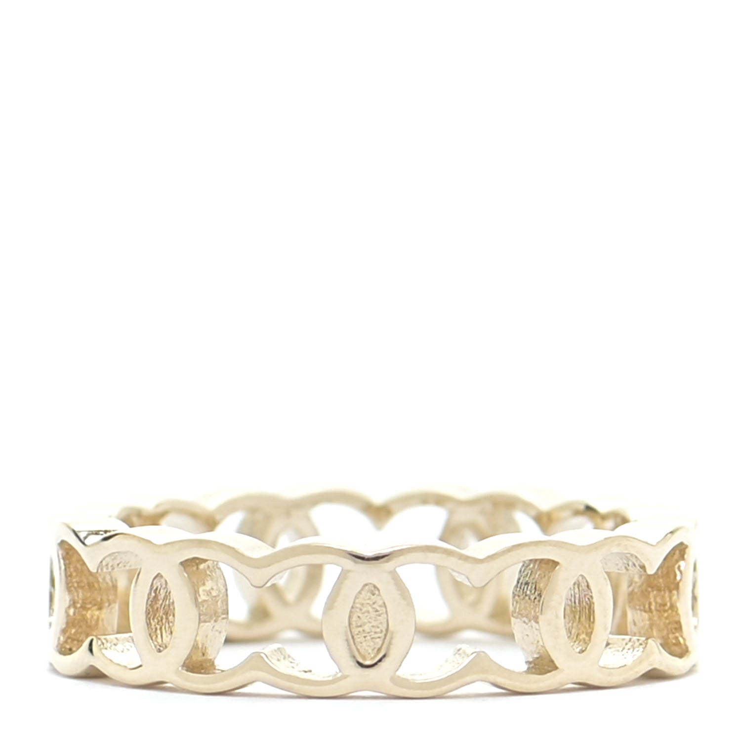 Chanel Metal CC Ring 50 5.25 Gold 6 of 10