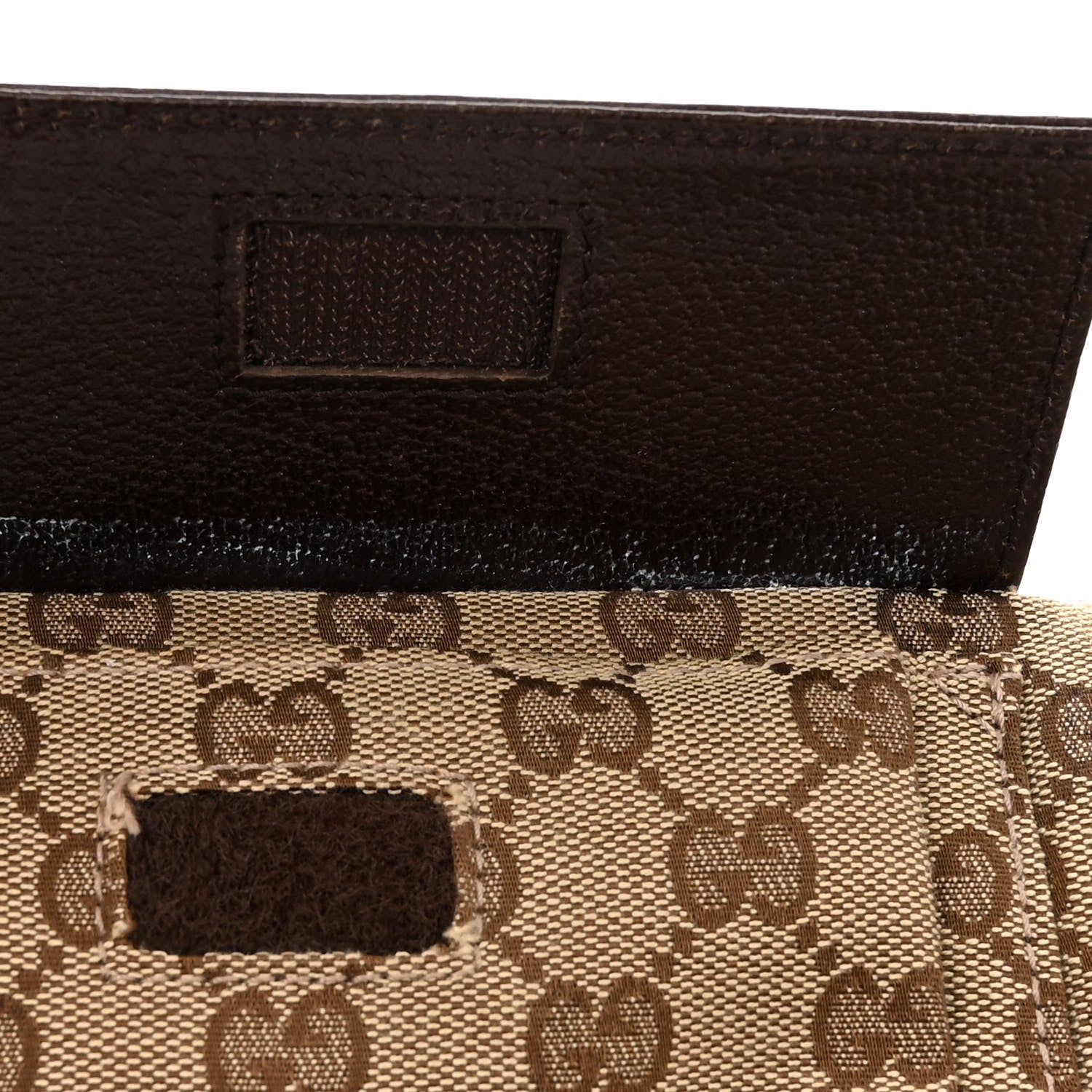 Gucci Monogram Double Pocket Belt Bag Dark Brown 12 of 14