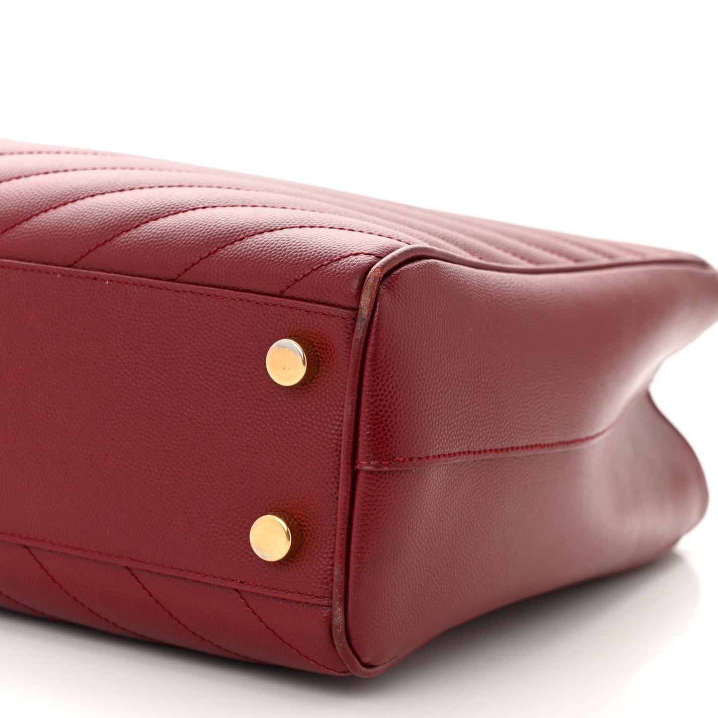 Grain De Poudre Matelasse Chevron Monogram Shopping Bag Oxblood