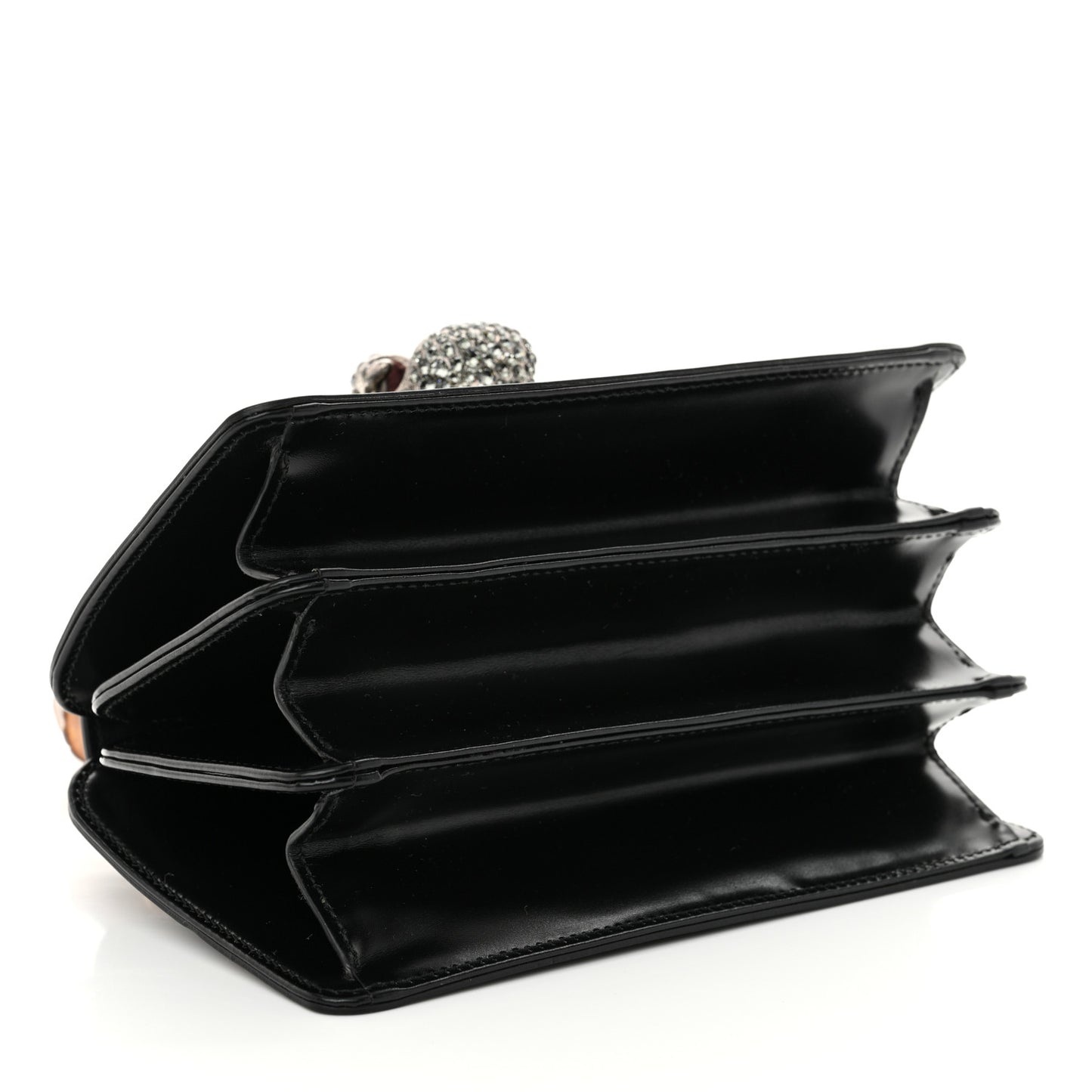 Calfskin Bamboo Mini Thiara Top Handle Bag Black