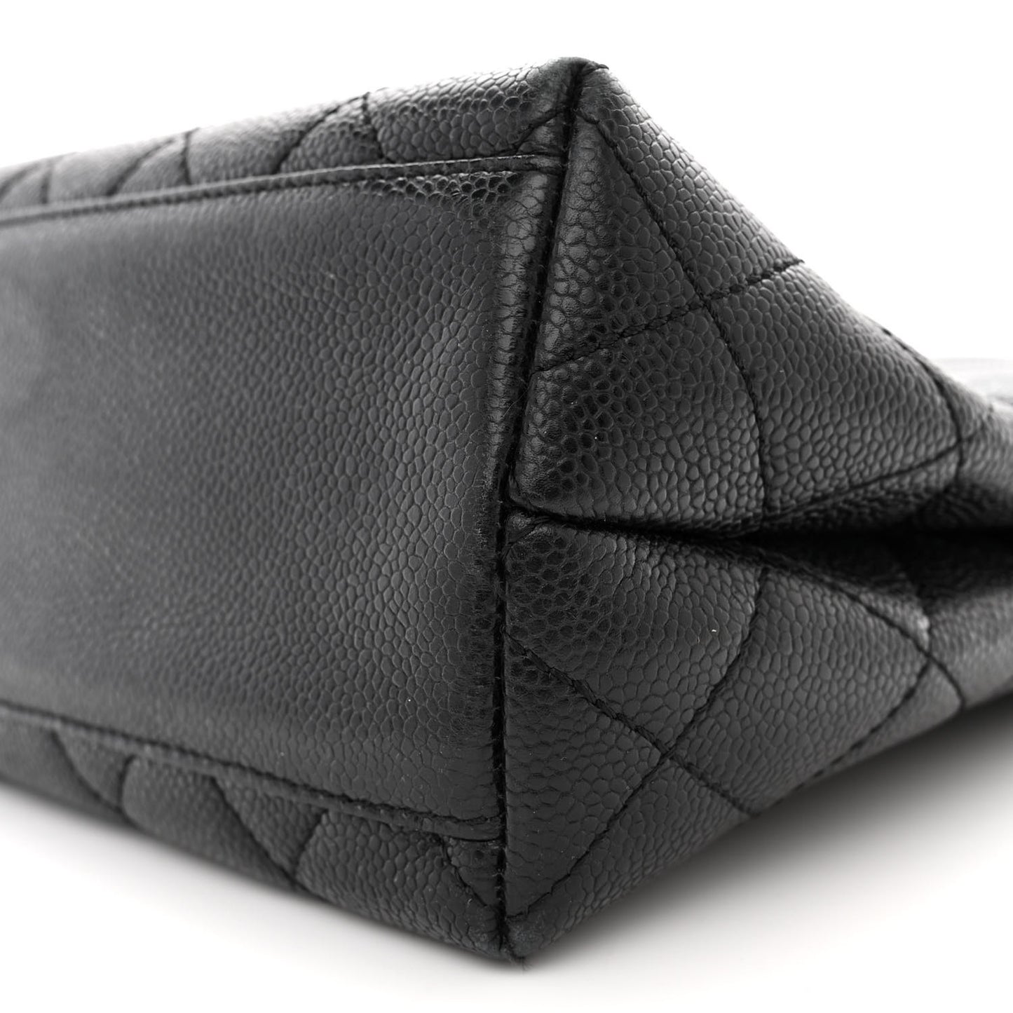 Caviar Quilted Jumbo Kelly Flap Black