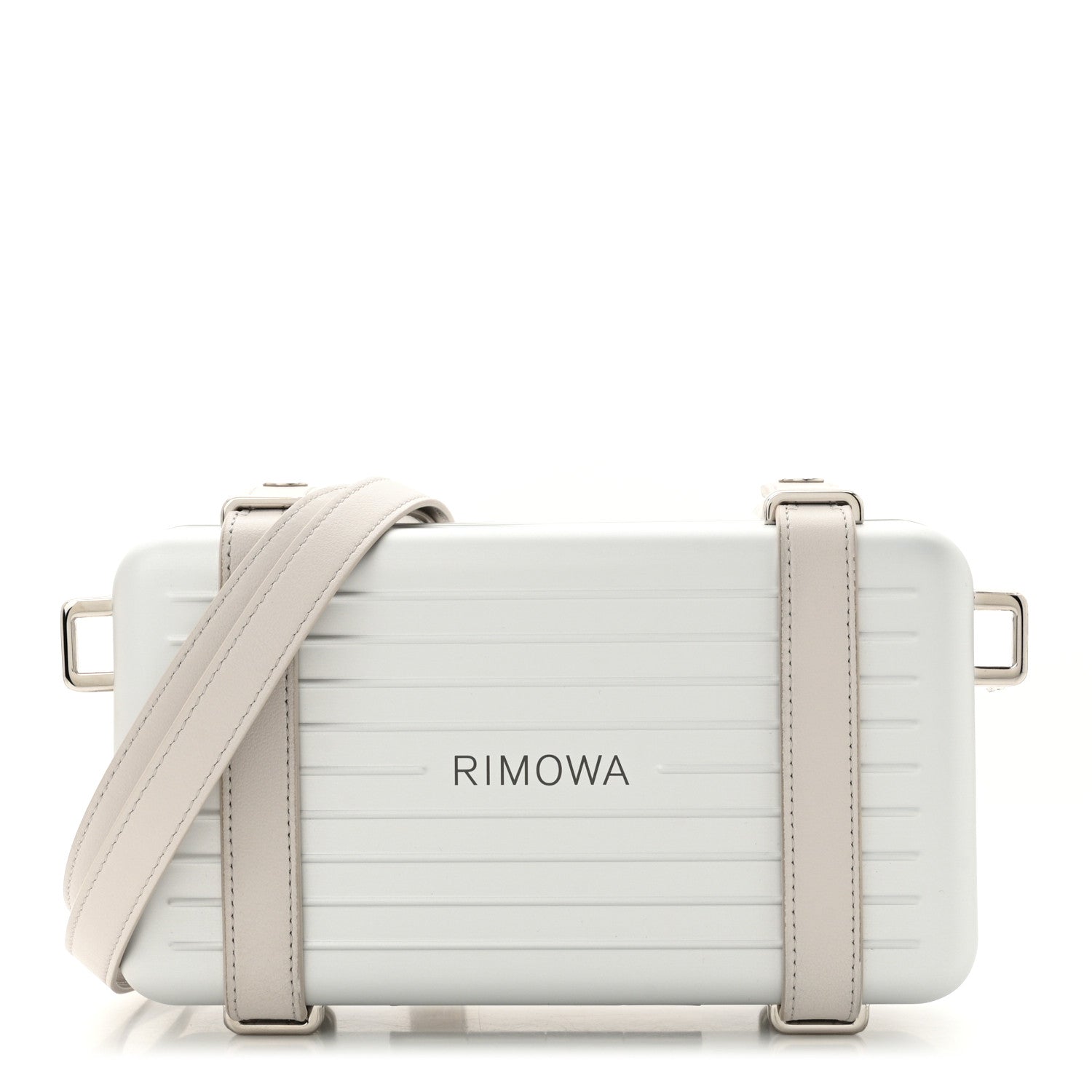 DIOR RIMOWA ホワイトショルダーバッグ Christian Dior X RIMOWA Aluminum Personal Clutch On Strap