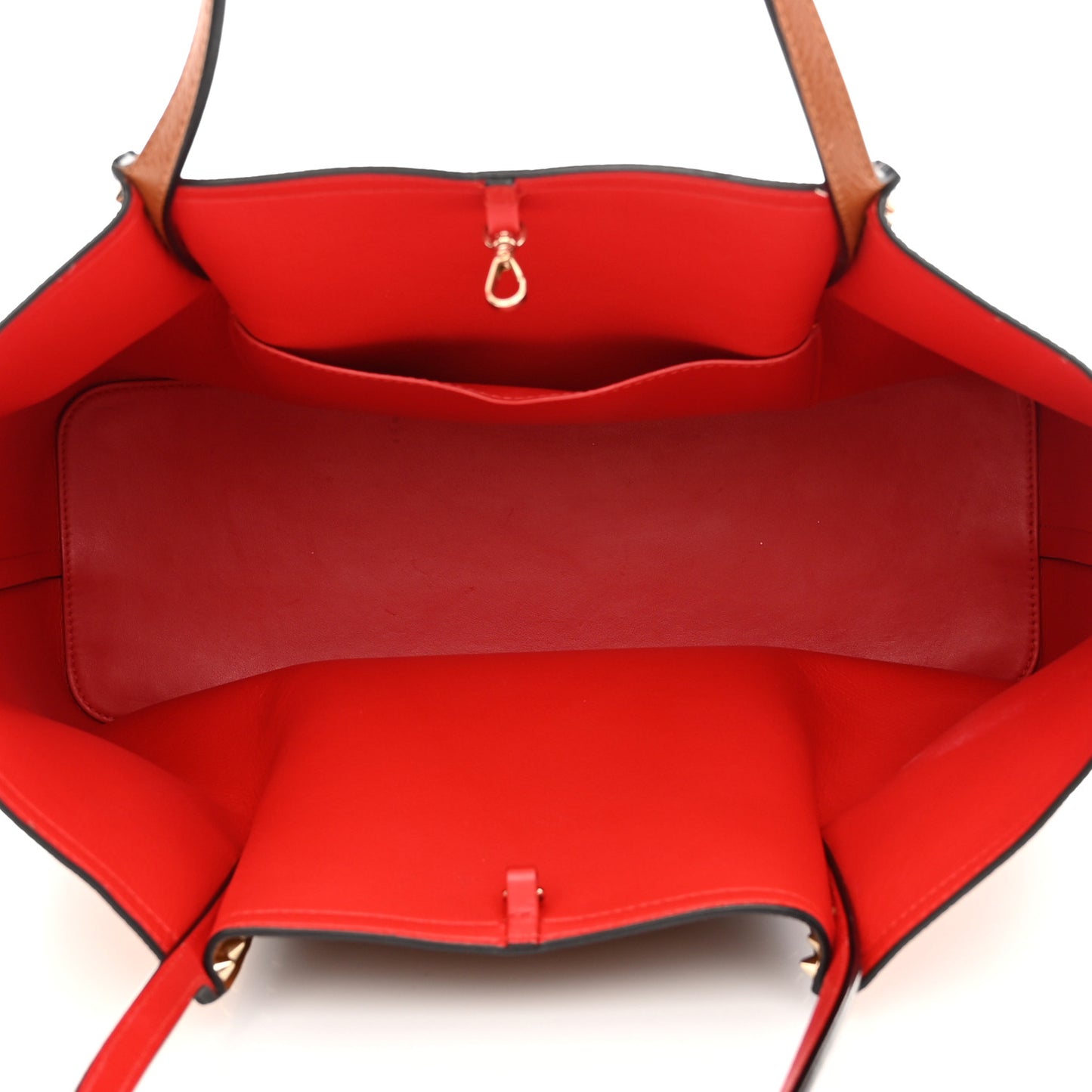 Calfskin Large Cabarock Spikes Tote Coconut