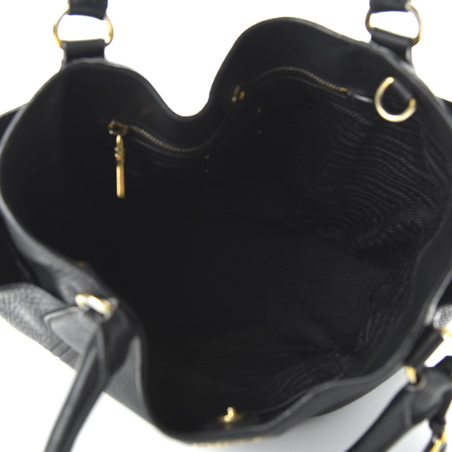 Vitello Daino Side Pocket Tote Black