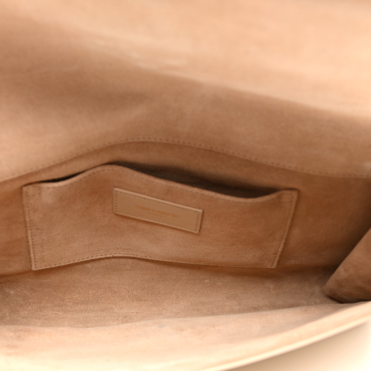 Calfskin Classic Y Ligne Clutch Light Beige