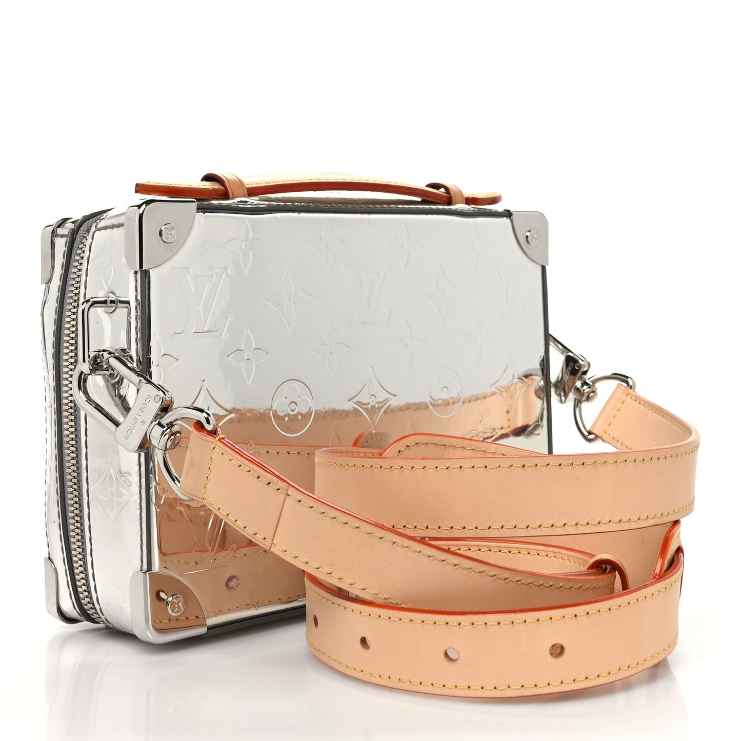 Monogram Mirror Handle Trunk Silver