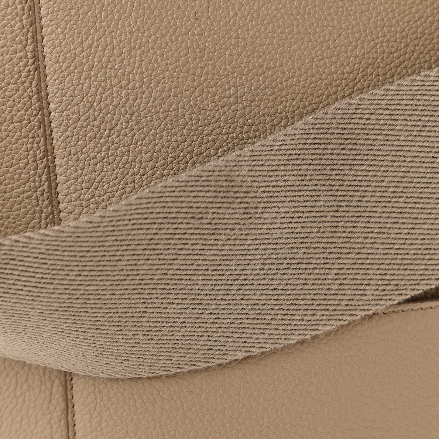 Soft Grained Calfskin Sangle Bucket Bag Dune
