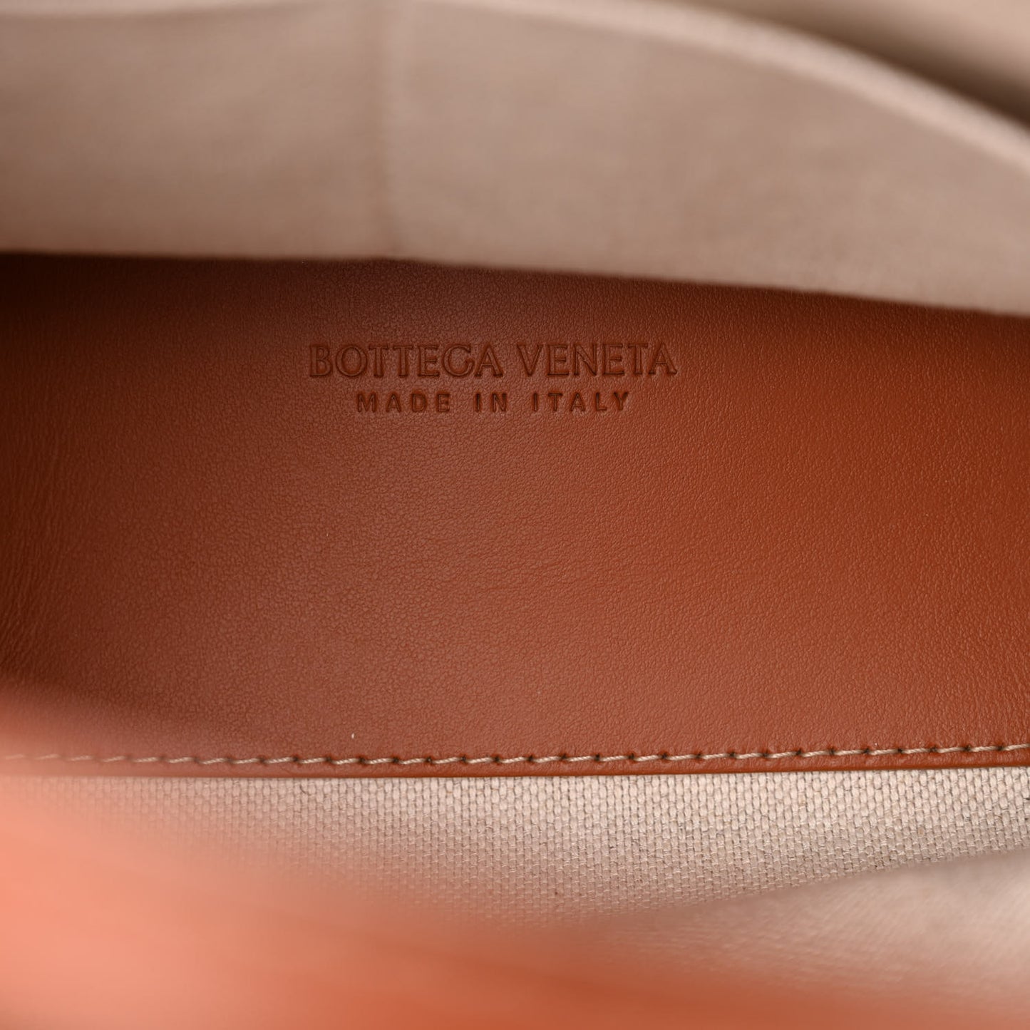 Washed Canvas Calfskin Small Andiamo Shoulder Bag Natural Light Wood