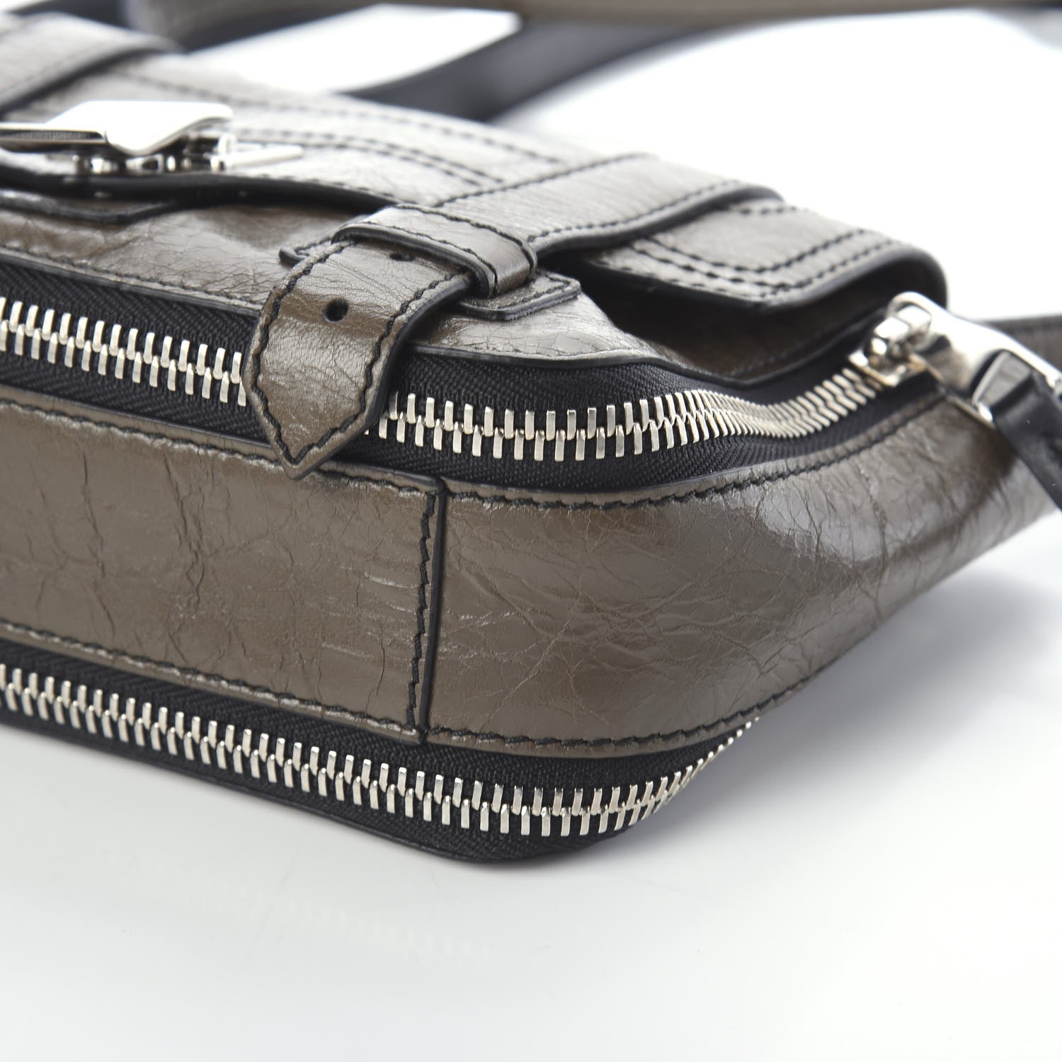 Proenza Schouler Crinkled Calfskin PS1 Mini Zip Crossbody Smoke 8 of 8