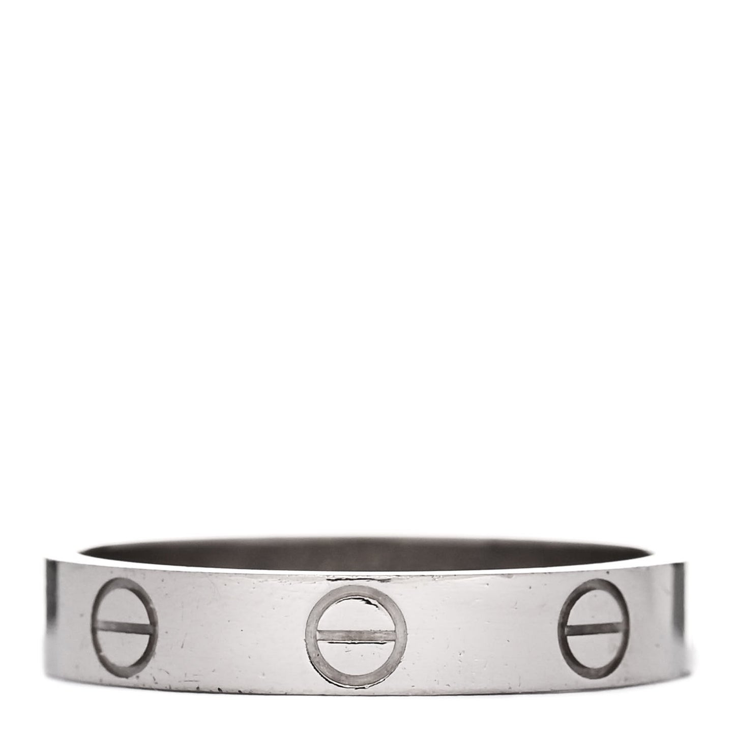18K White Gold 3.5mm LOVE Wedding Band Ring 54 6.75