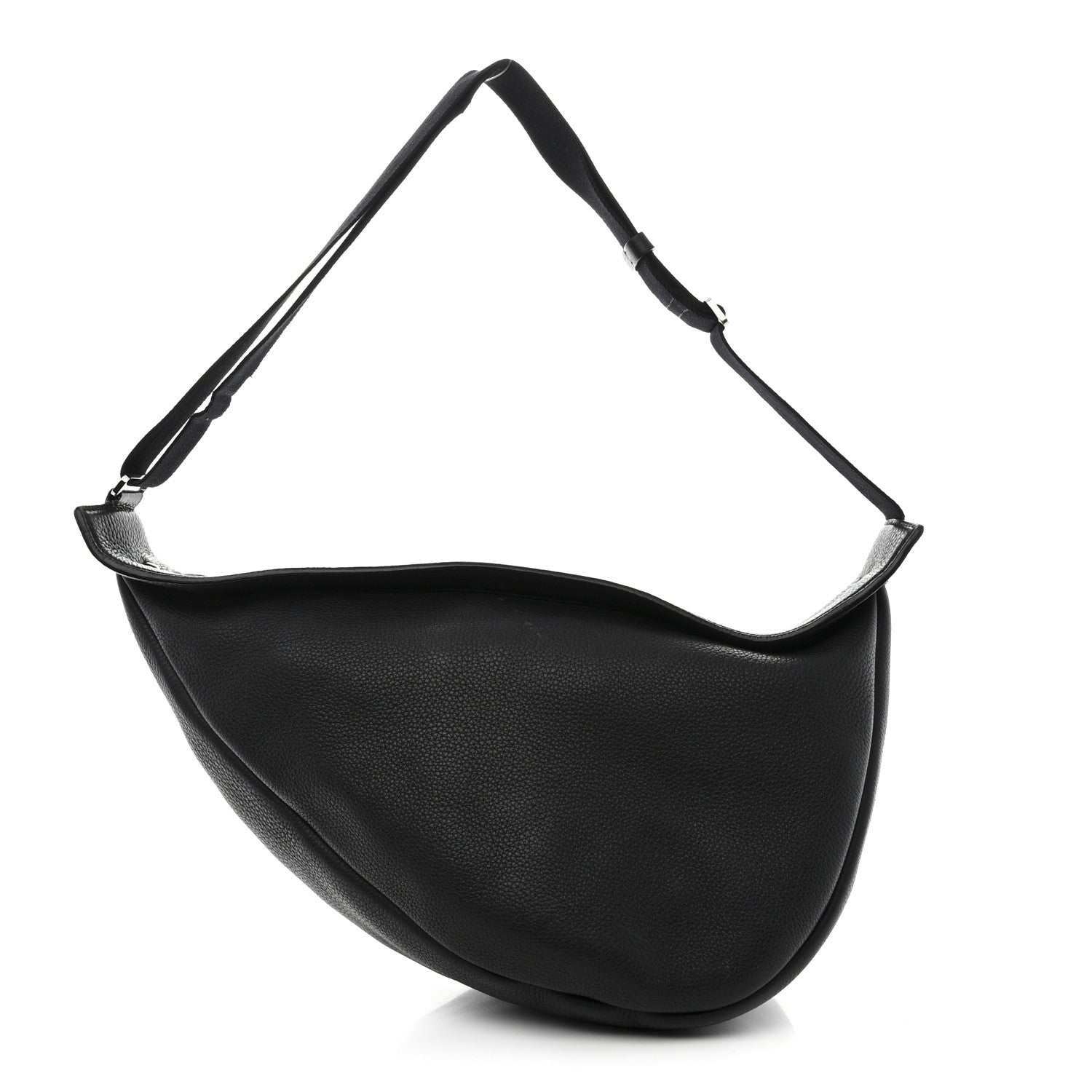 The Row Grained Calfskin Large Slouchy Banana Bag Black 1 of 14