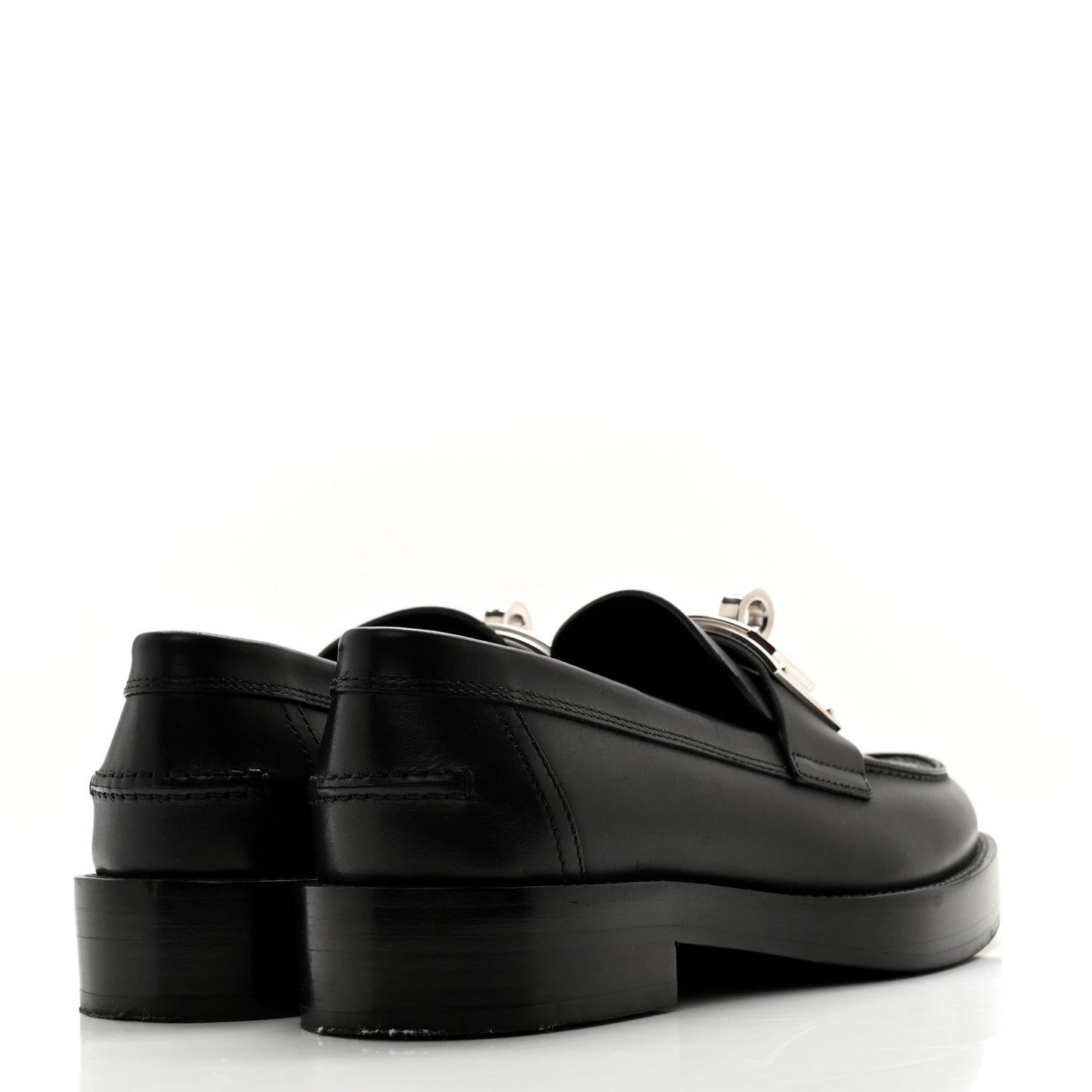 Calfskin Womens Hot Loafer 35 Black