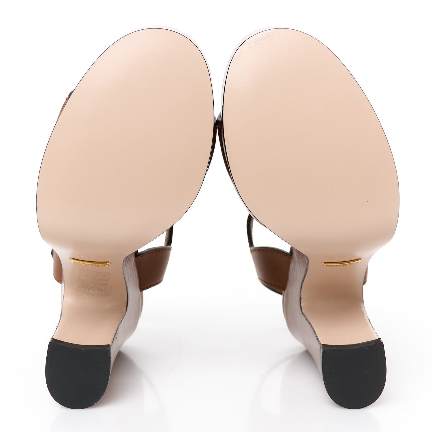 Gucci Cosmos Softy Calfskin Wooden Interlocking G Cut-Out 30/120mm Platform Sandals 35.5 Cuir 6 of 9