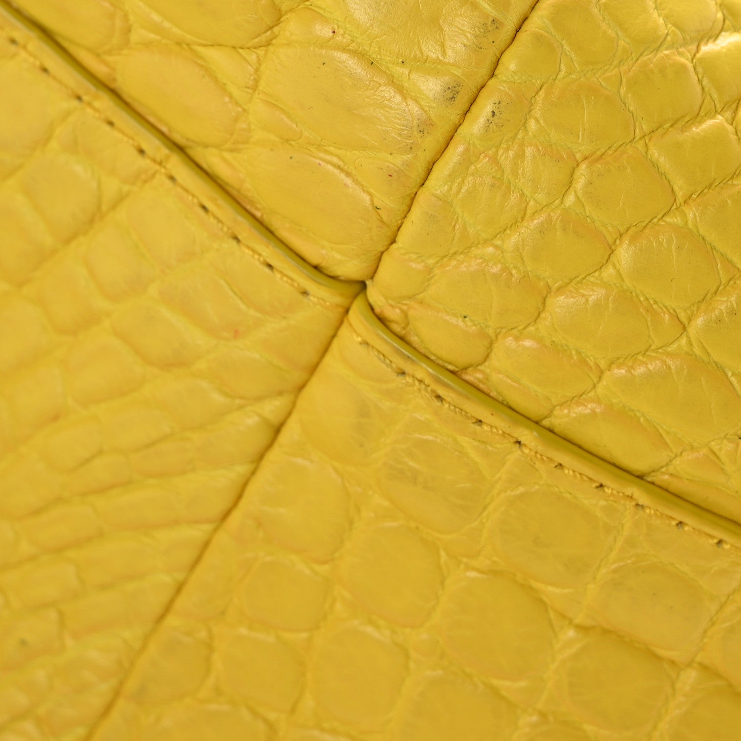 Bottega Veneta Crocodile The Pouch 20 Yellow 15 of 15
