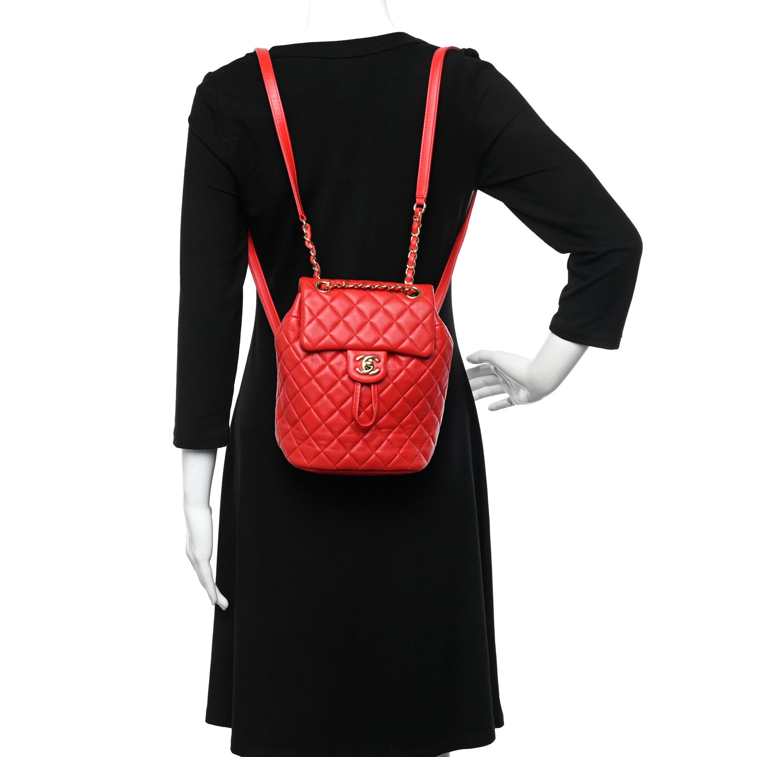 Chanel Calfskin Quilted Mini Urban Spirit Backpack Red 2 of 10