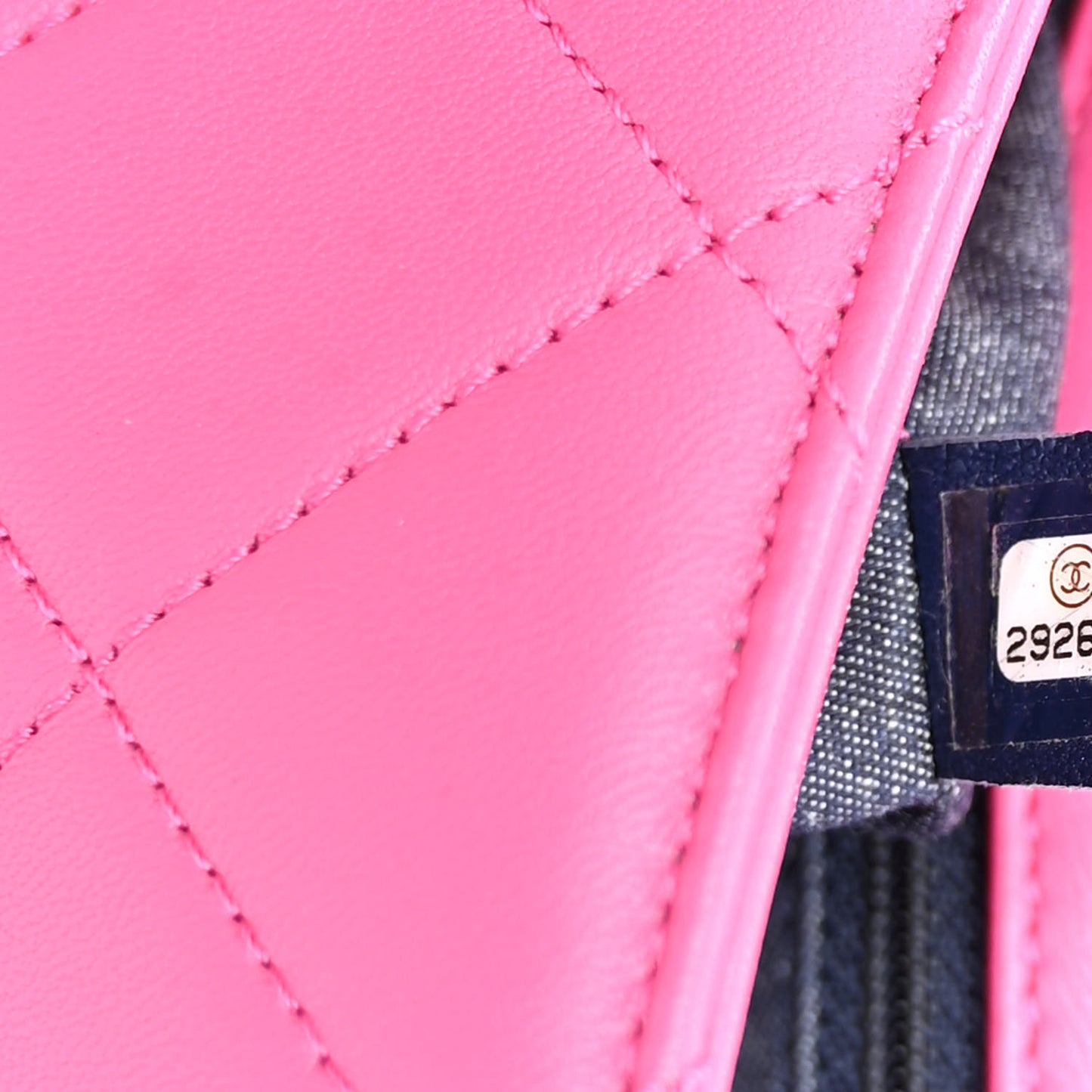 Lambskin Quilted Resin Bi-Color Chain Flap Bag Pink