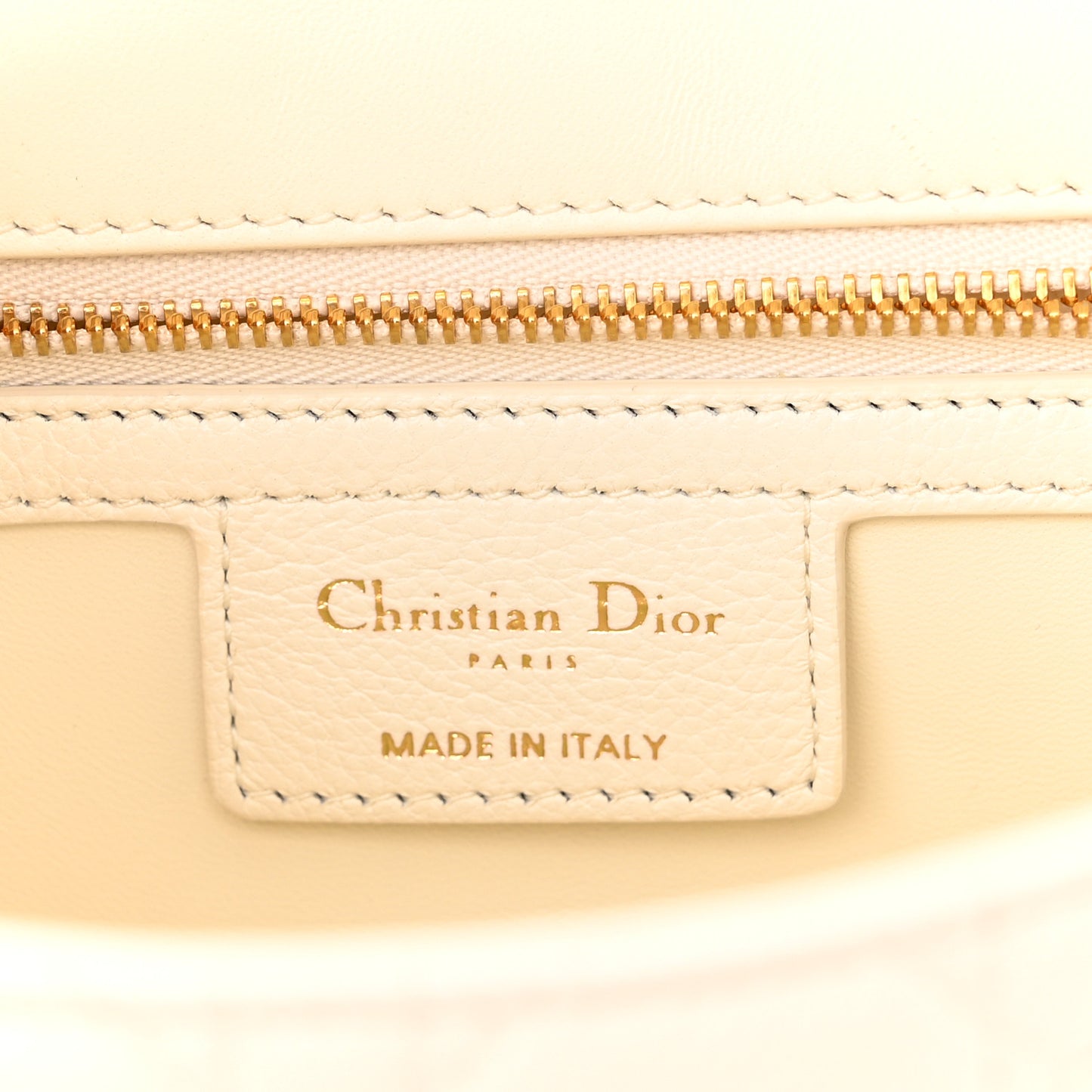 Supple Calfskin Cannage Medium Caro Bag Ivory