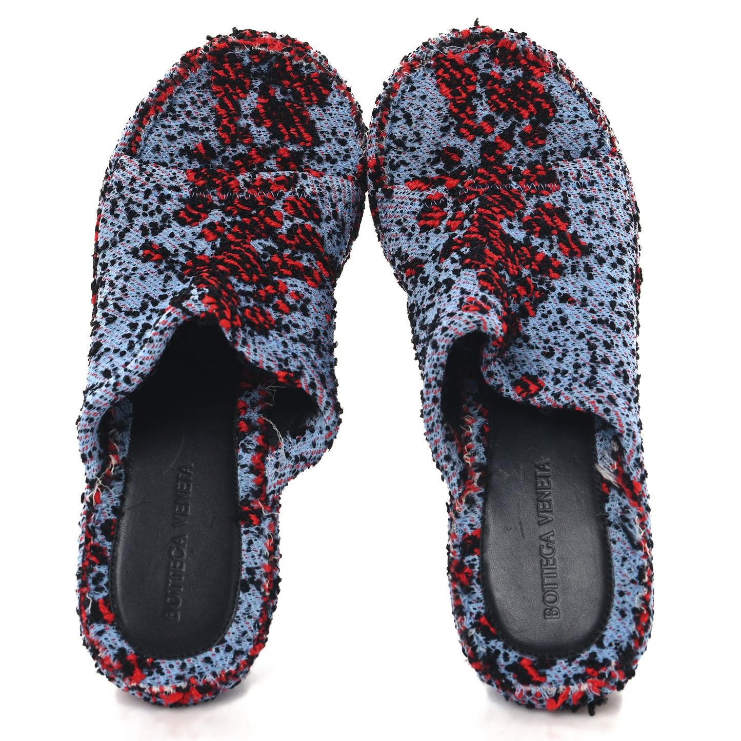 Boucle Slide Platform 115 Wedge Sandals 41 Red Blue