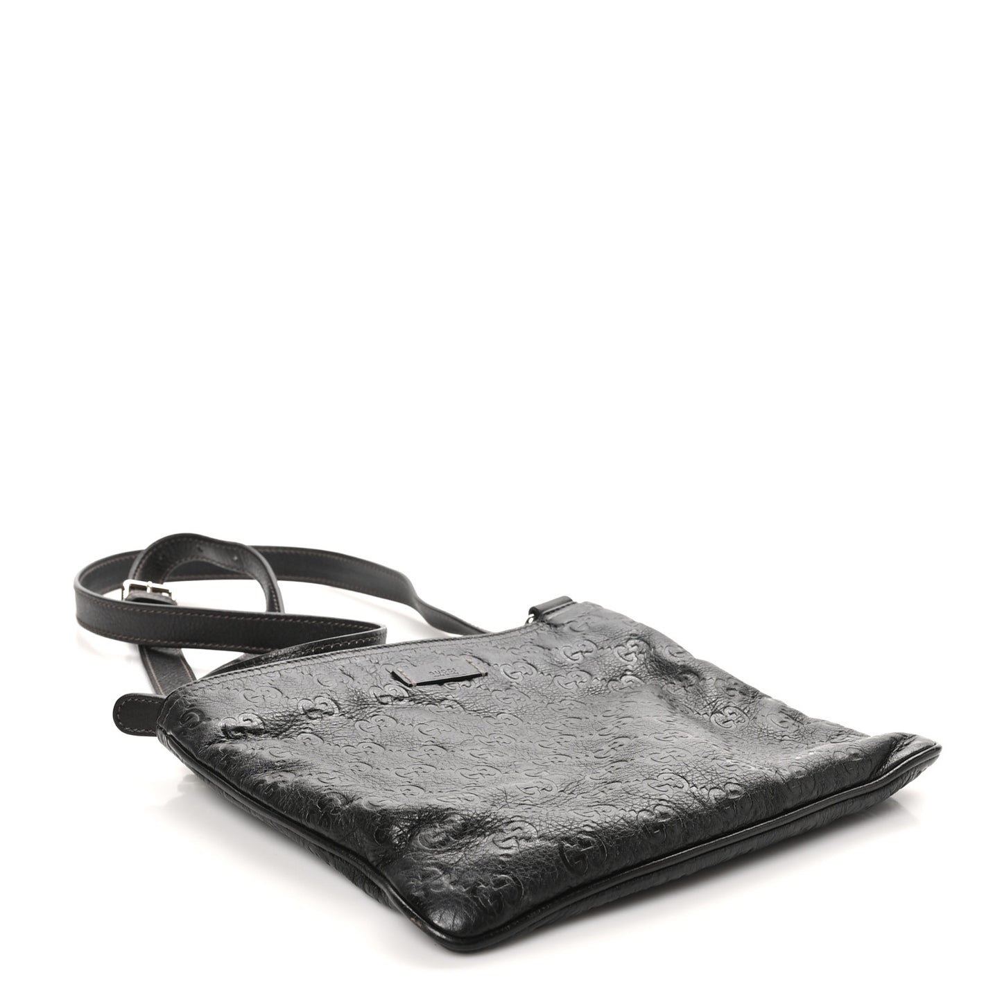 Guccissima Small Flat Messenger Bag Dark Brown