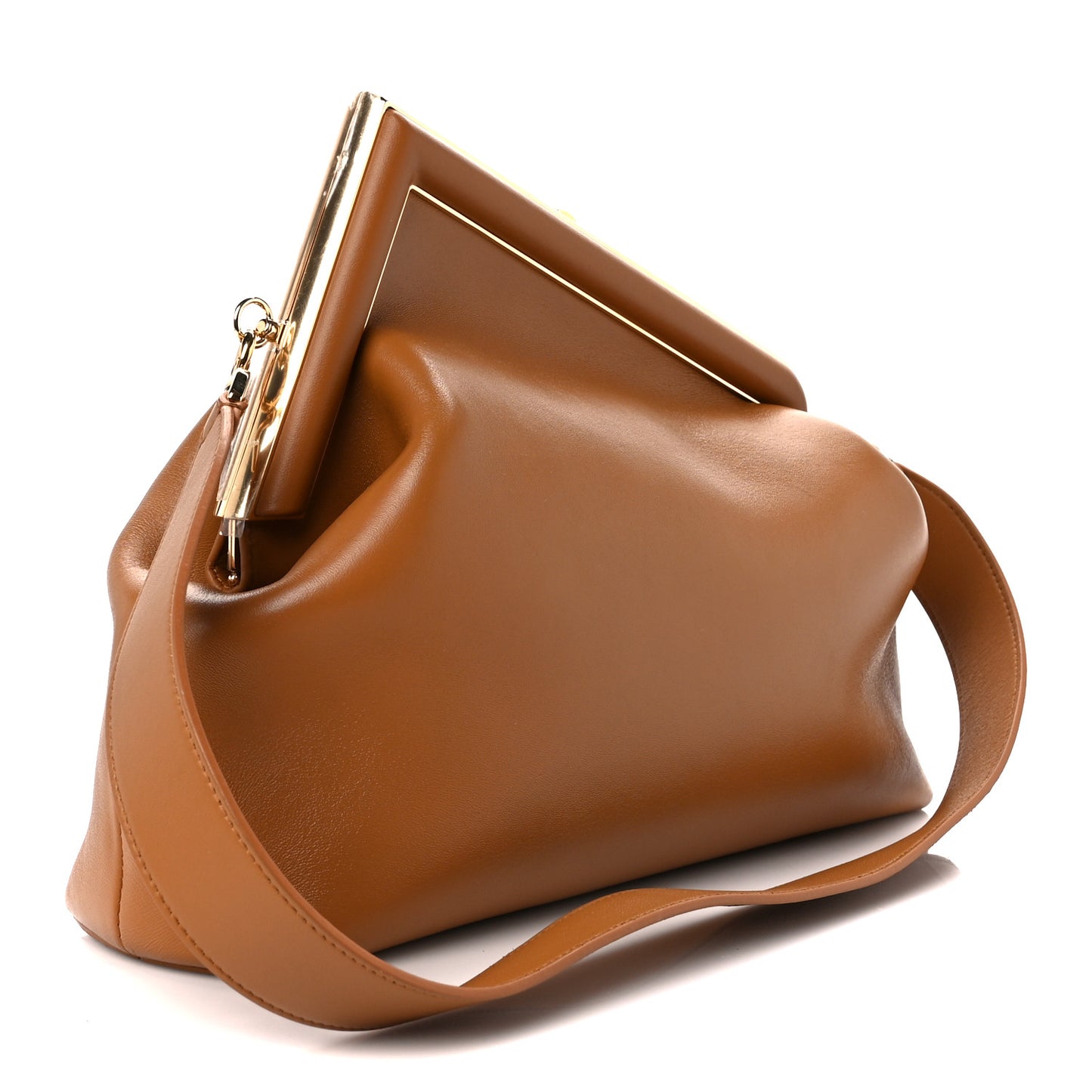 Shiny Nappa Medium Fendi First Caramello