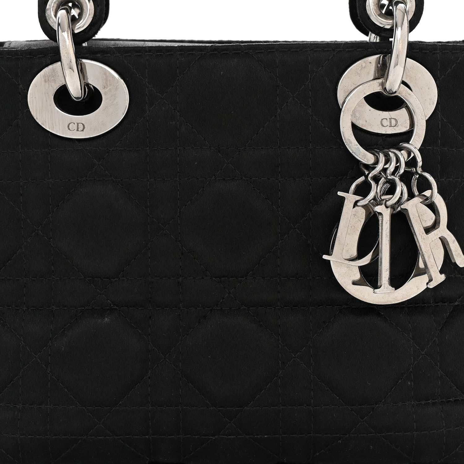 Christian Dior Satin Cannage Mini Lady Dior Black 8 of 12