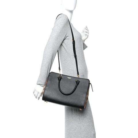 Calfskin Mega Check Small Banwell Tote Black