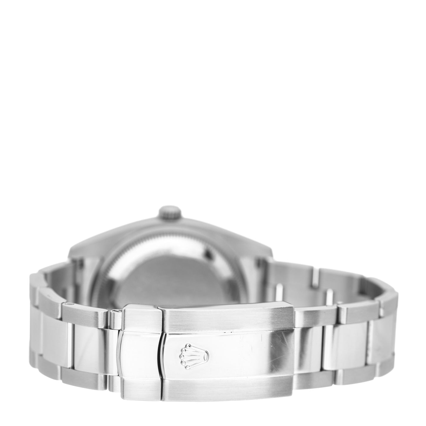 Stainless Steel 18K White Gold Diamond 34mm Oyster Perpetual Date Watch White 115234