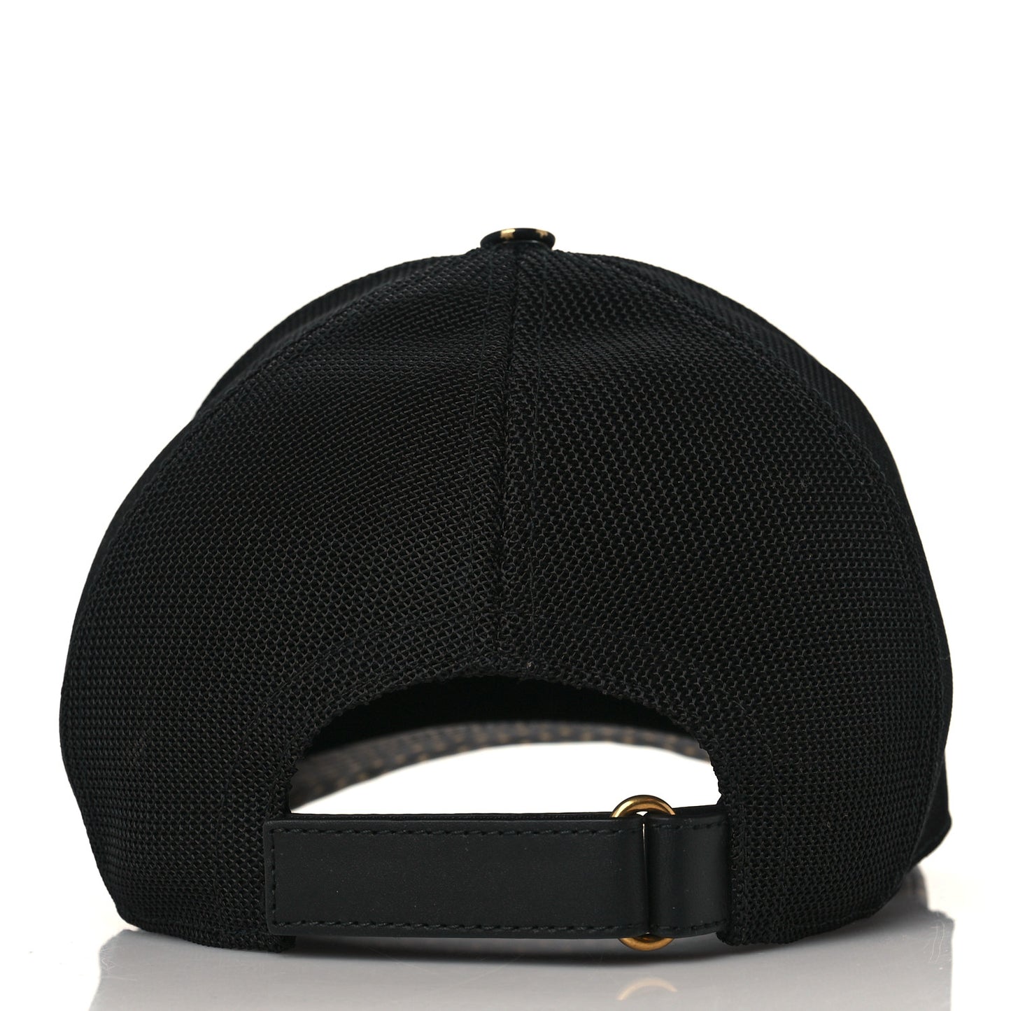 X SEGA Calfskin GUCCY Stars Baseball Hat XL Black Gold