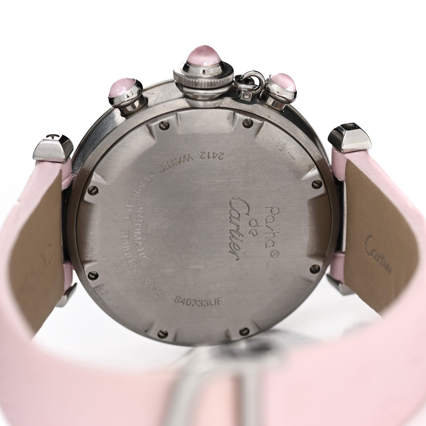 Stainless Steel Satin Mother of Pearl 35mm Miss Pasha Automatic Watch Pink