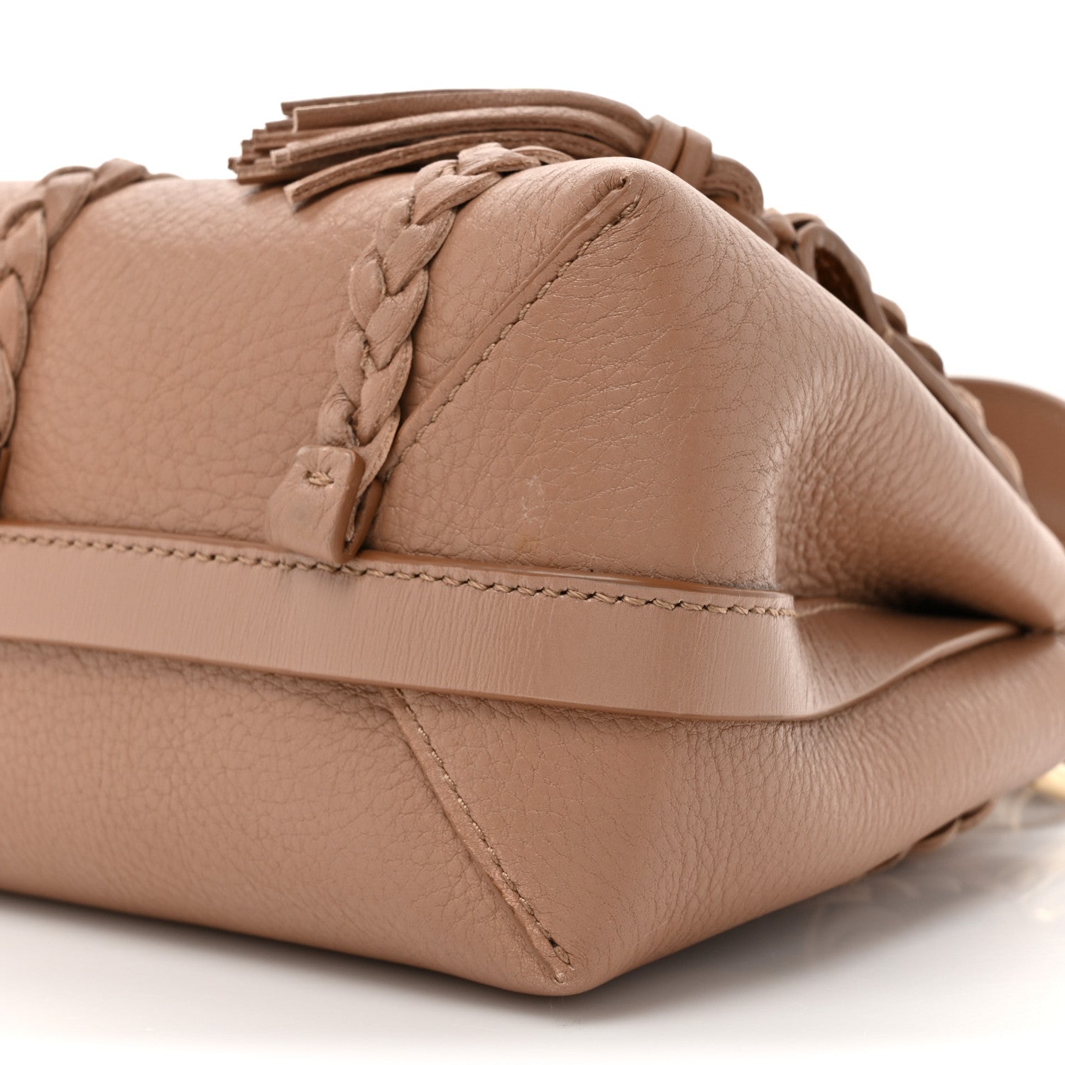 Chloe Grained Calfskin Mini Penelope Soft Shoulder Bag Woodrose 10 of 13