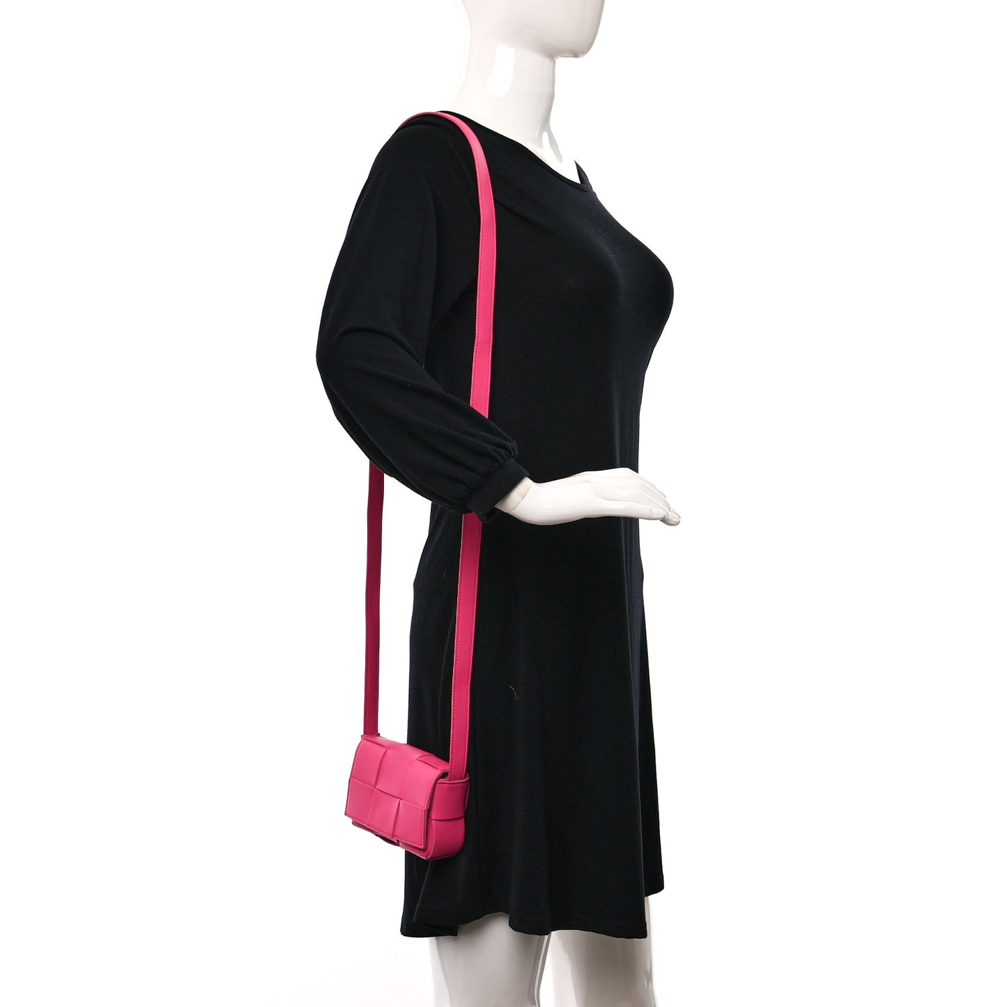 Lambskin Maxi Intrecciato Extra Mini Cassette Crossbody Bag Bon Bon