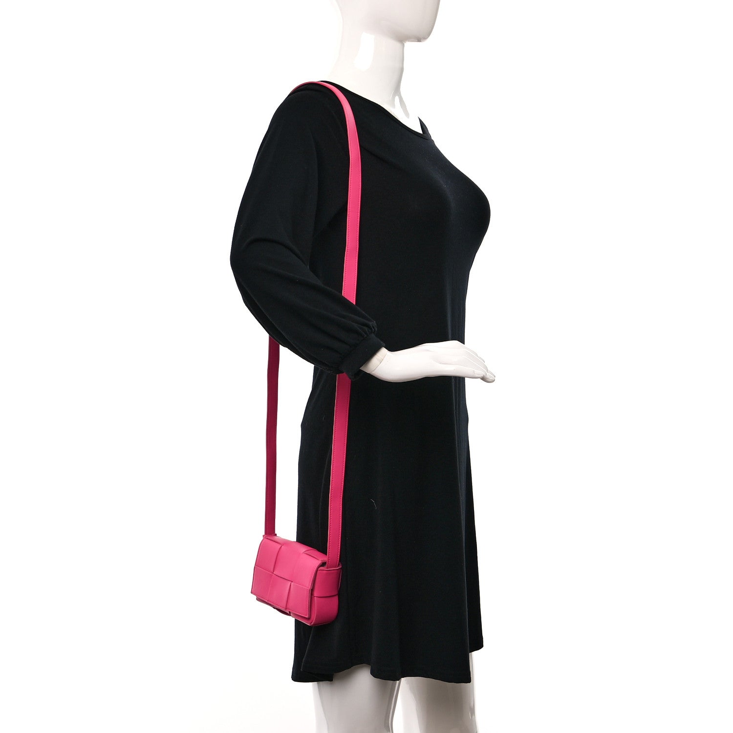 Bottega Veneta Lambskin Maxi Intrecciato Extra Mini Cassette Crossbody Bag Bon Bon 2 of 8