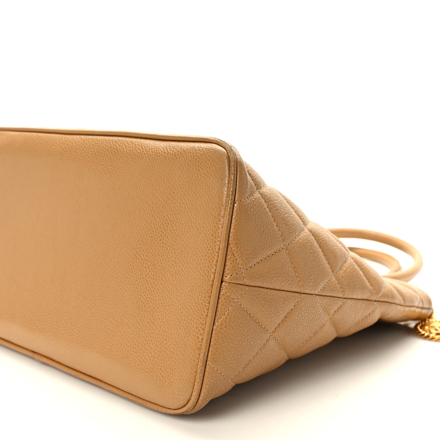 Caviar Quilted Medallion Tote Beige