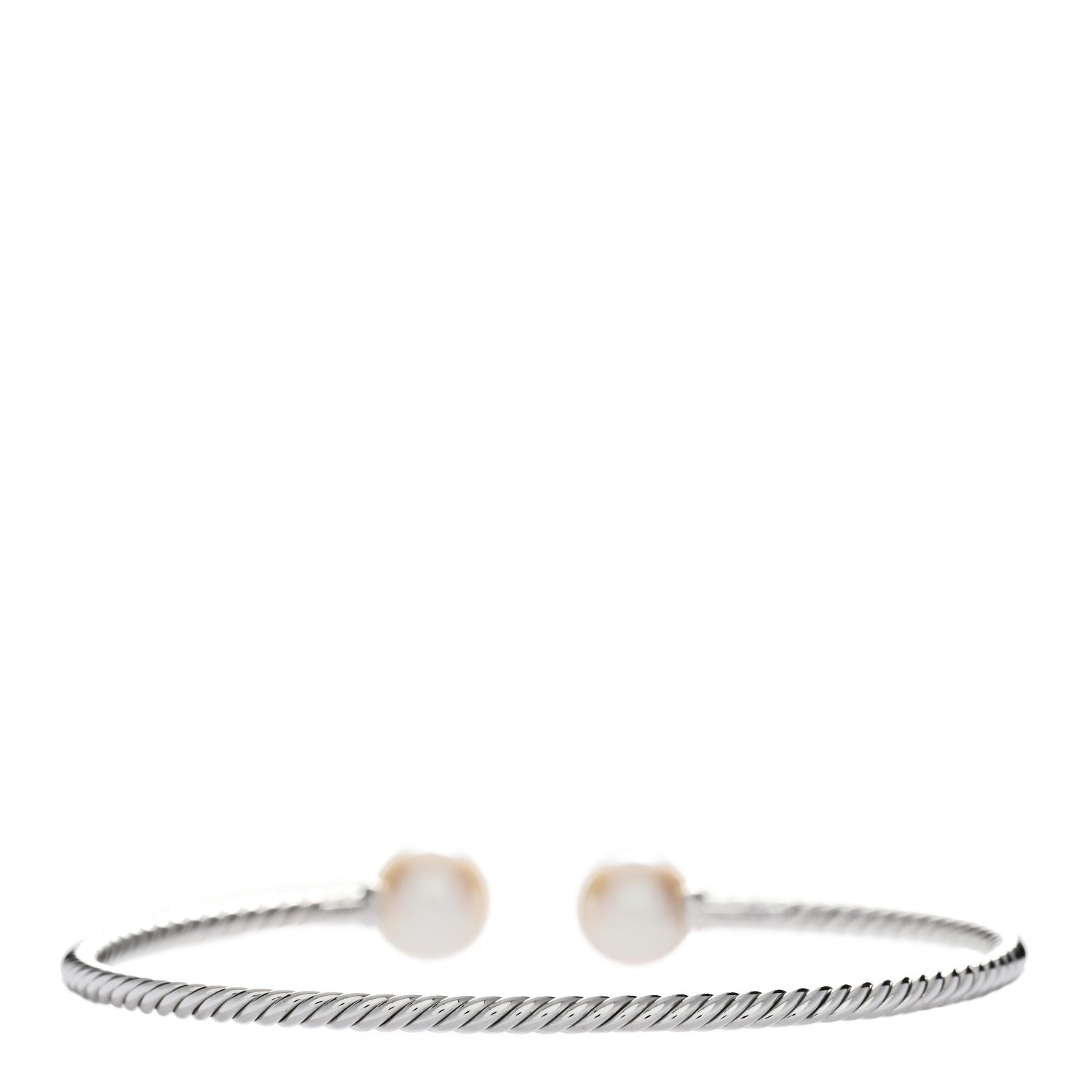 David Yurman 18K White Gold Pearl 9mm Solari Bracelet 2 of 4