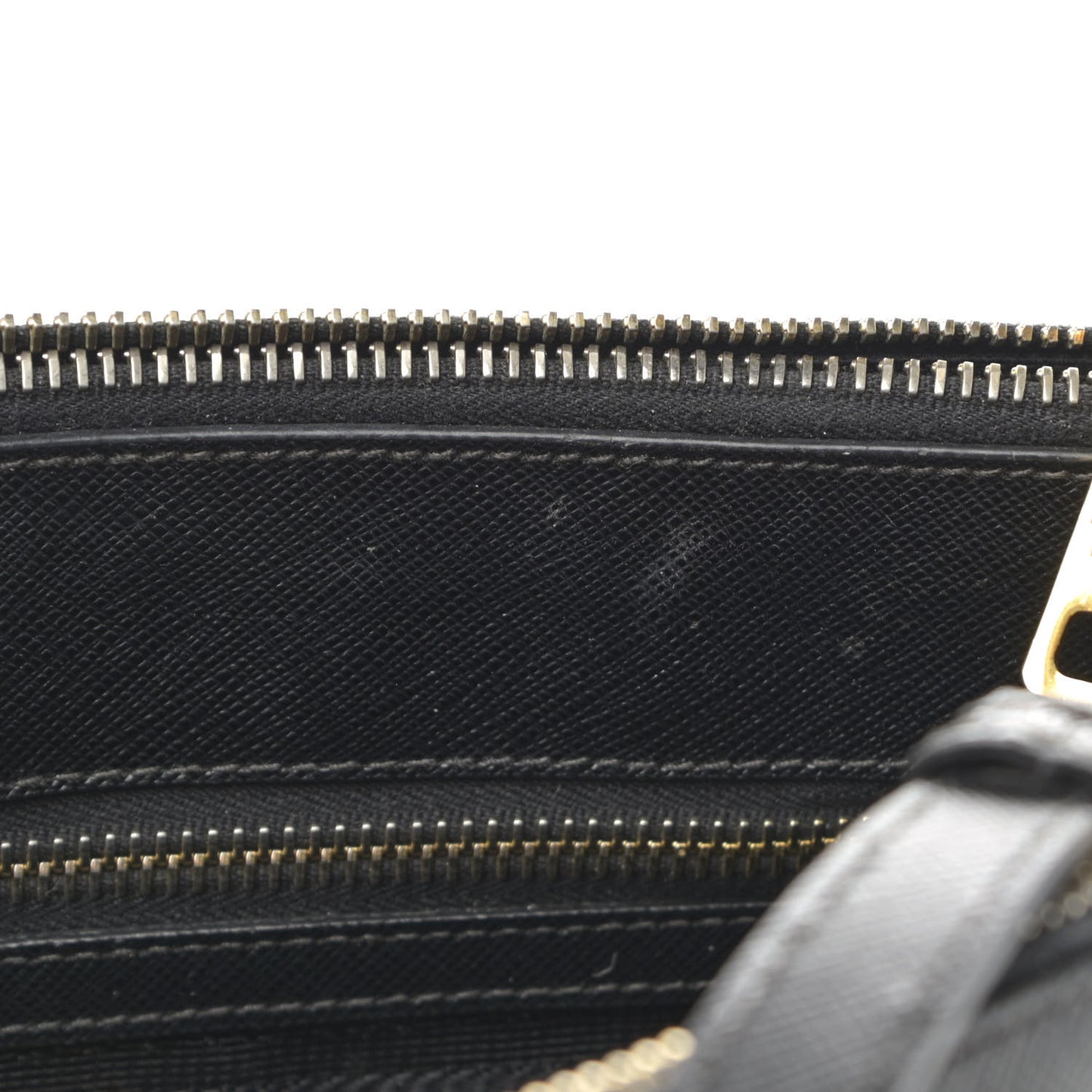 Saffiano Small Galleria Double Zip Tote Black