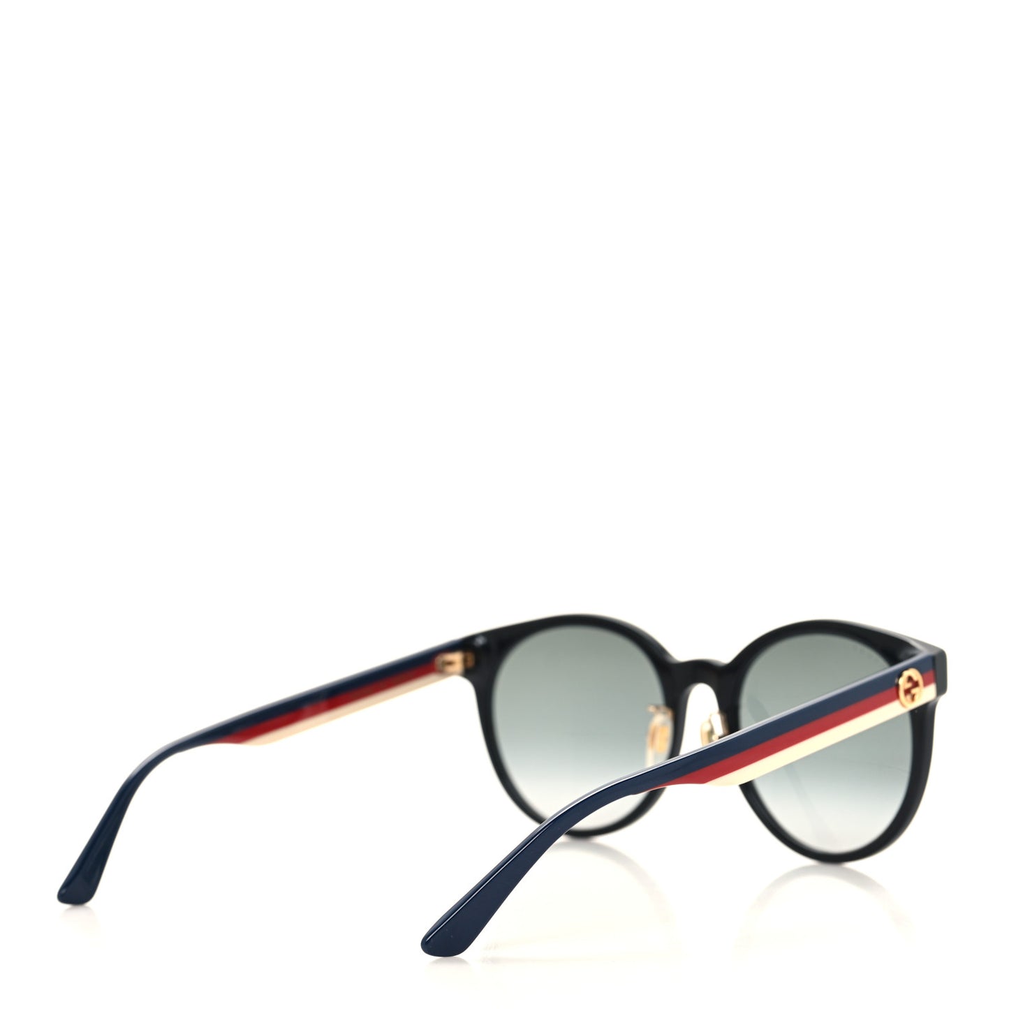Acetate GG Web Round Eye Sunglasses GG0416SK Black
