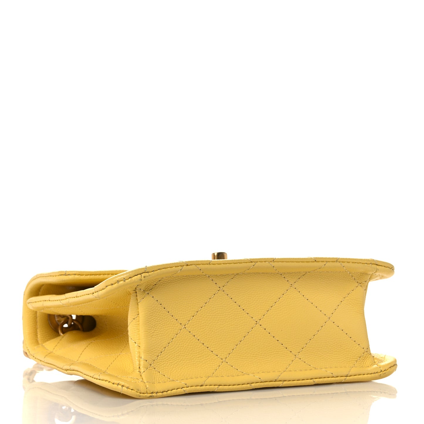 Caviar Quilted Mini Sweet Classic Flap Yellow