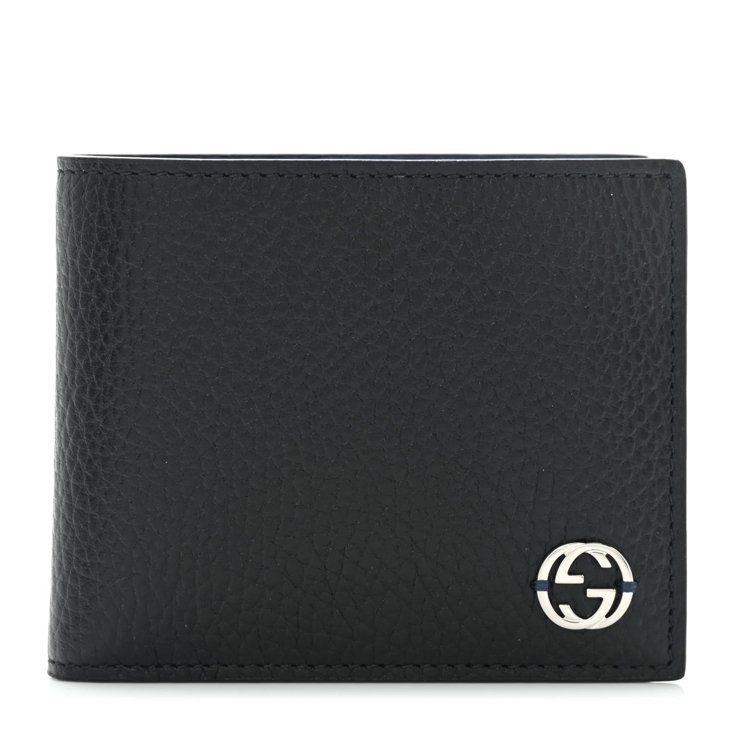 Gucci Dollar Calfskin Bi-Color Interlocking G Bi-Fold Wallet Black Caspian 1 of 8